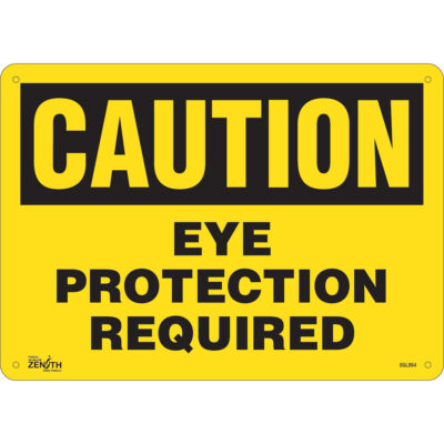 Enseigne «Eye Protection Required», 10" x 14", Aluminium, Anglais
