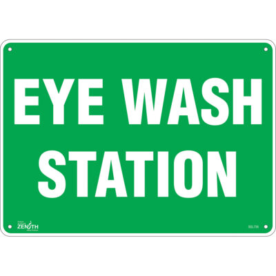 Enseigne «Eye Wash Station», 10" x 14", Aluminium, Anglais