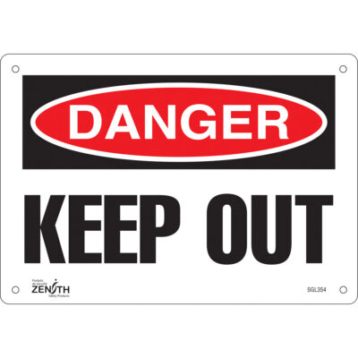 Enseigne «Keep Out», 7" x 10", Plastique, Anglais