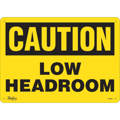 Enseigne «Low Headroom», 10" x 14", Aluminium, Anglais