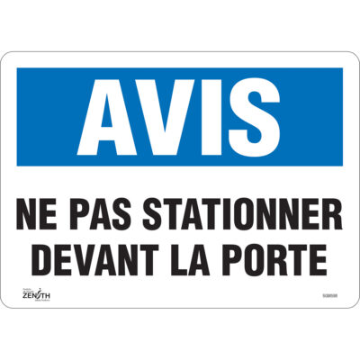 Enseigne «Ne Pas Stationner», 10" x 14", Vinyle, Français