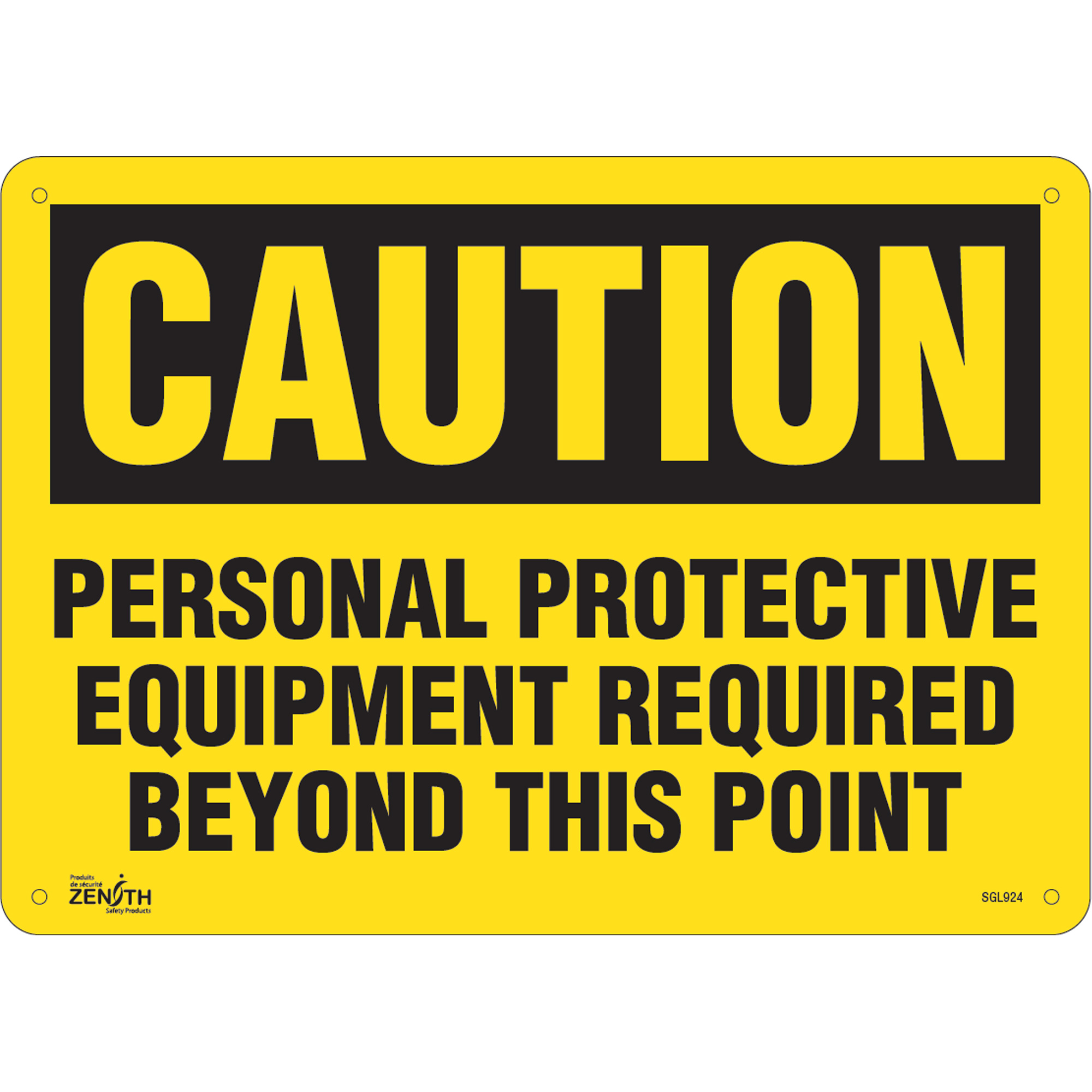 Enseigne «Personal Protective Equipment Required», 10" x 14", Aluminium, Anglais