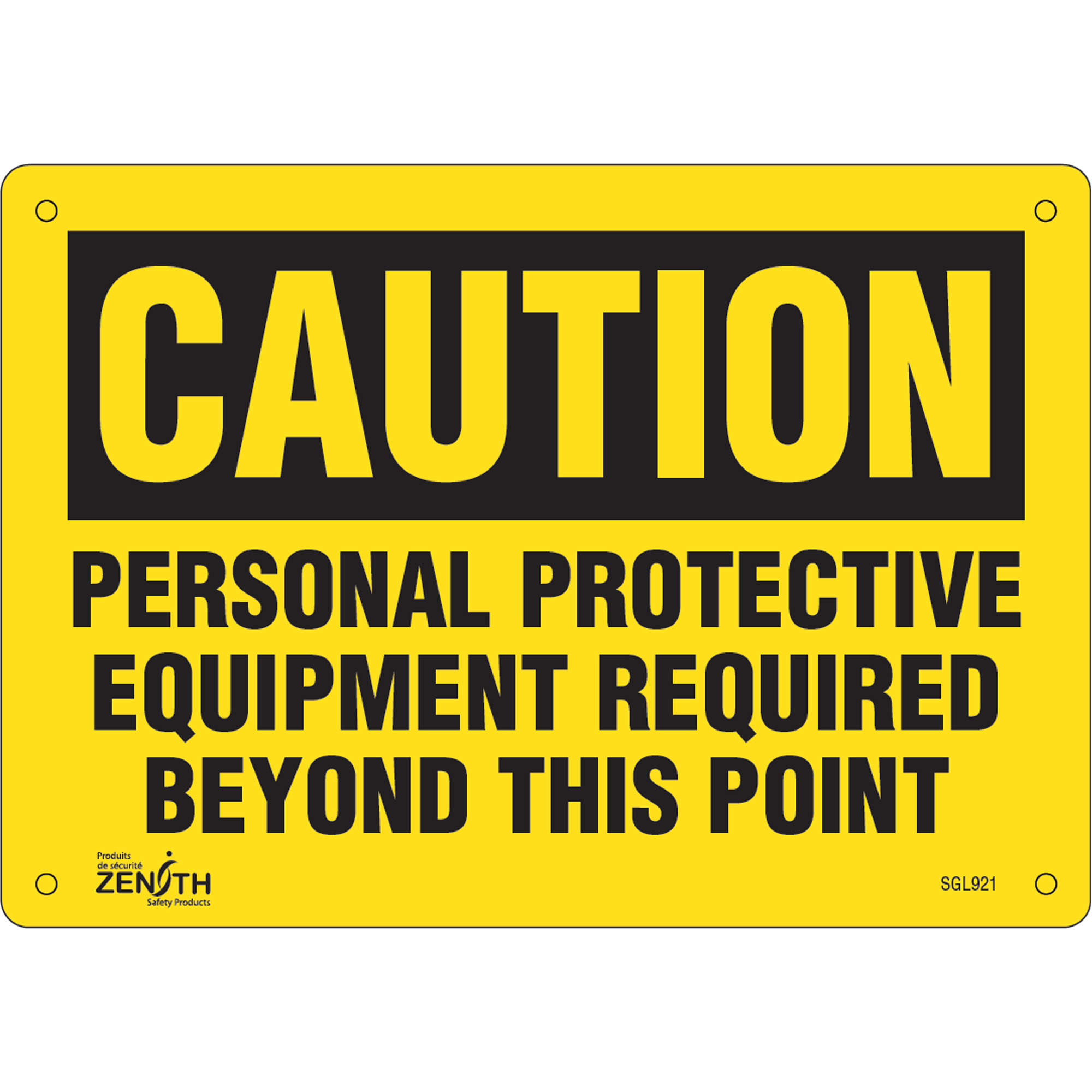 Enseigne «Personal Protective Equipment Required», 7" x 10", Aluminium, Anglais