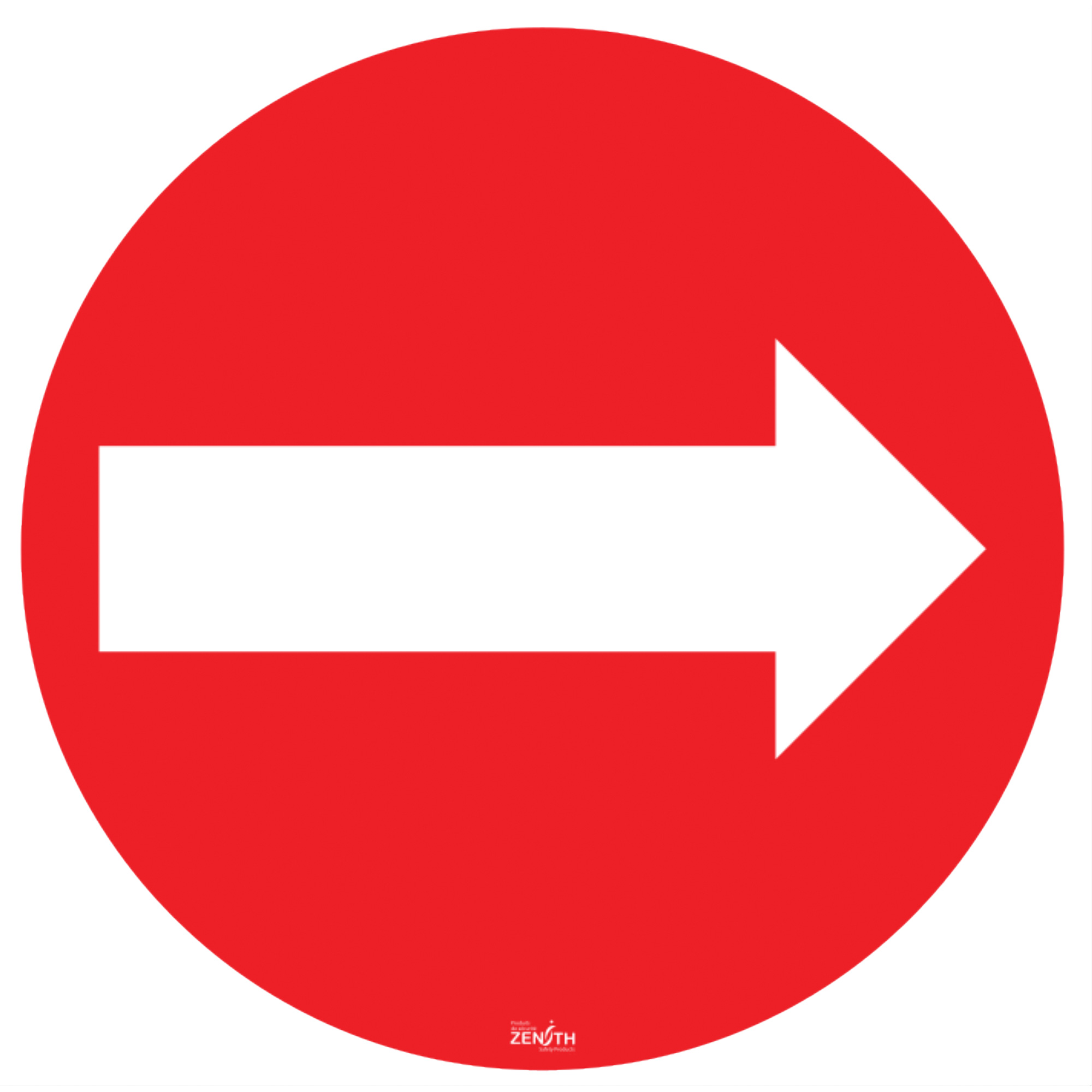 Enseigne pour planchers avec pictogramme de flèche, Adhésif