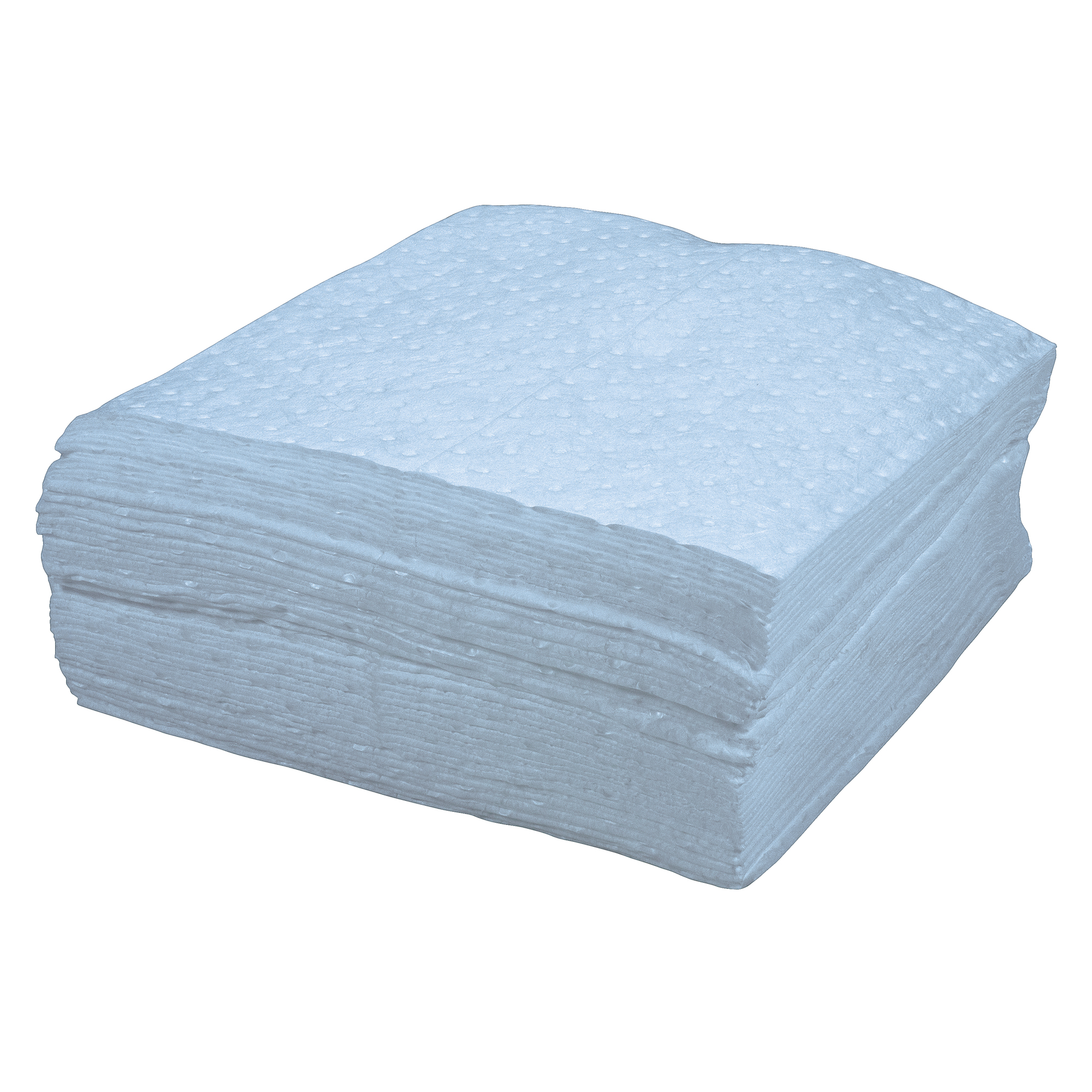 Feuilles absorbantes bleues liées de première qualité, Huile seulement, 15" x 17", 8 gal. d'absorption