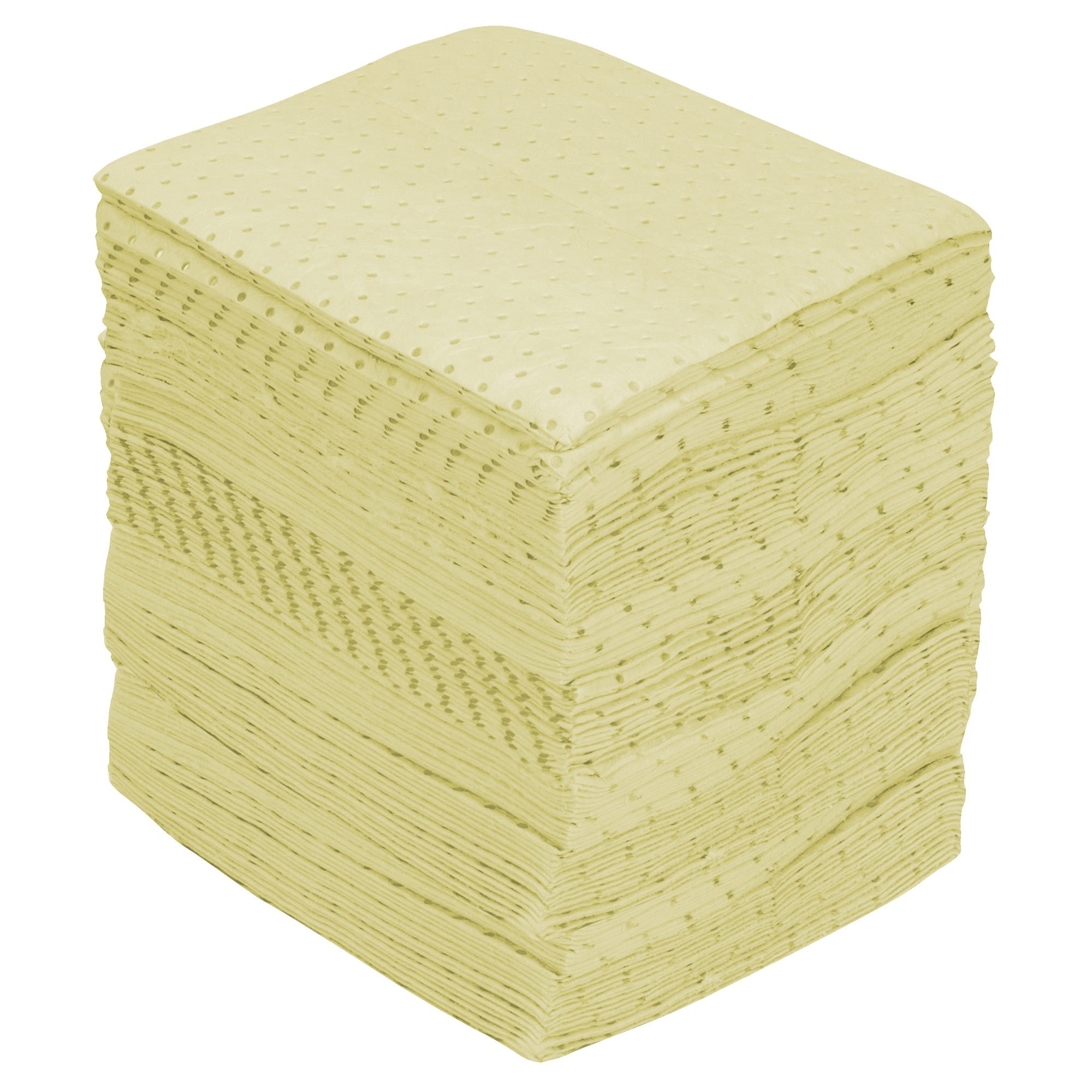 Feuilles absorbantes en fibres fines de calibre industriel, Matières dangereuses, 15" x 17", 40 gal. d'absorption