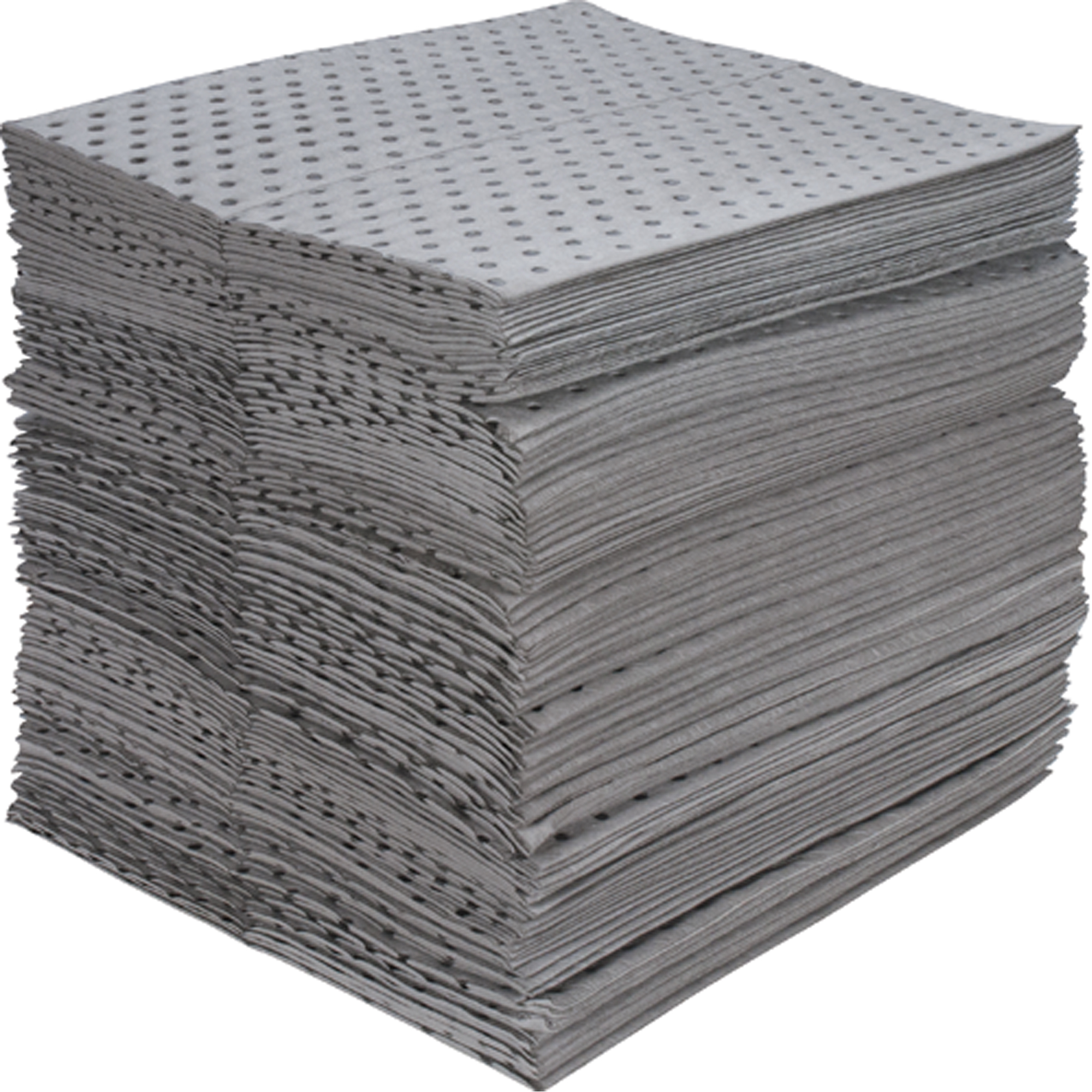 Feuilles absorbantes en fibres fines de calibre industriel, Universel, 15" x 17", 40 gal. d'absorption