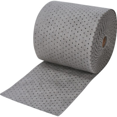 Feuilles absorbantes en fibres fines de première qualité, Lourd, 150' lo x 15" la, Absorption 25 gal.