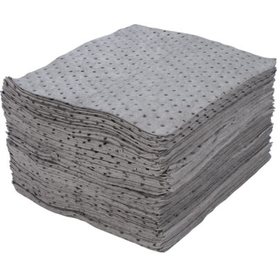 Feuilles absorbantes en fibres fines de première qualité, Universel, 15" x 17", 30 gal. d'absorption