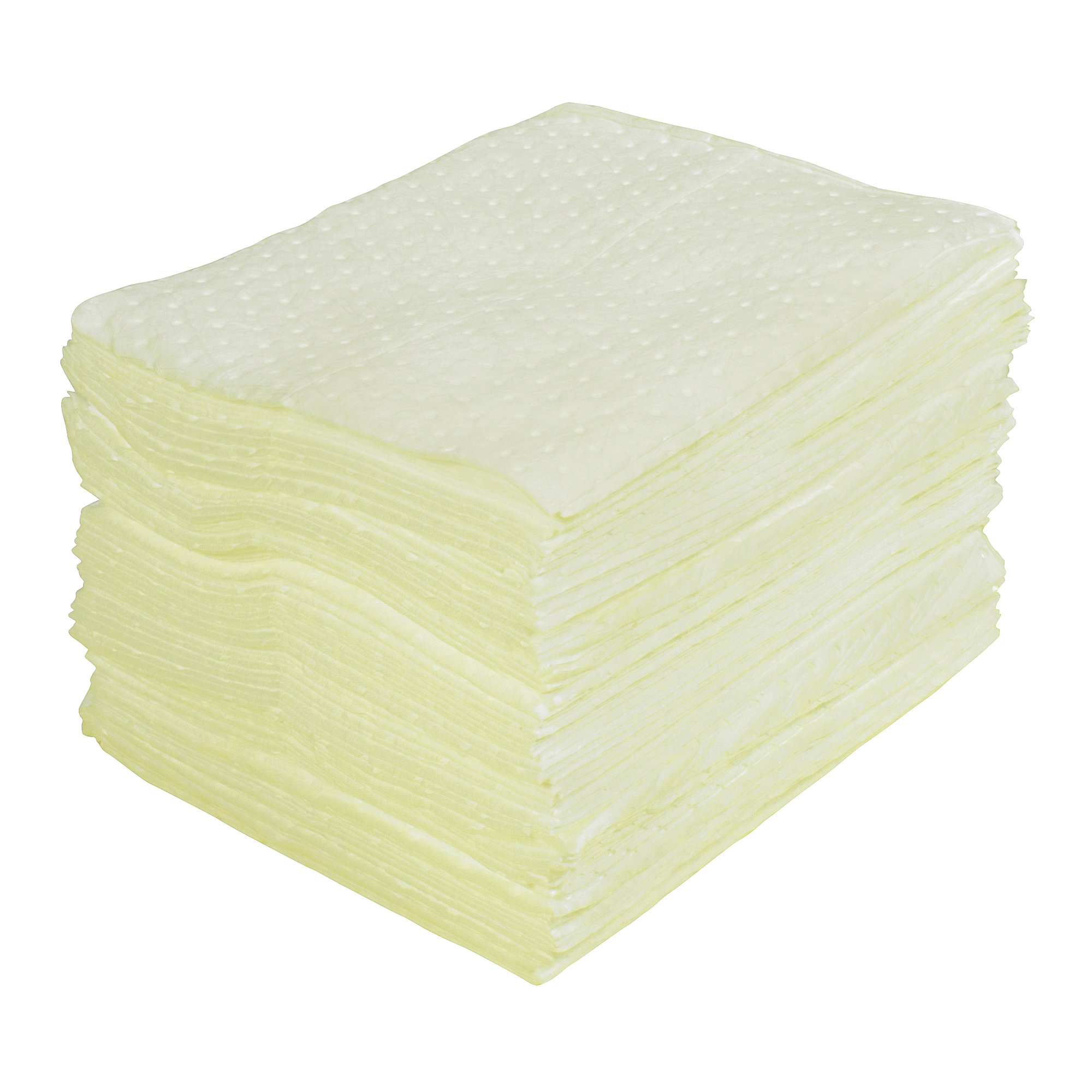 Feuilles absorbantes laminées (SMS) de première qualité, Matières dangereuses, 15" x 17", 30 gal. d'absorption