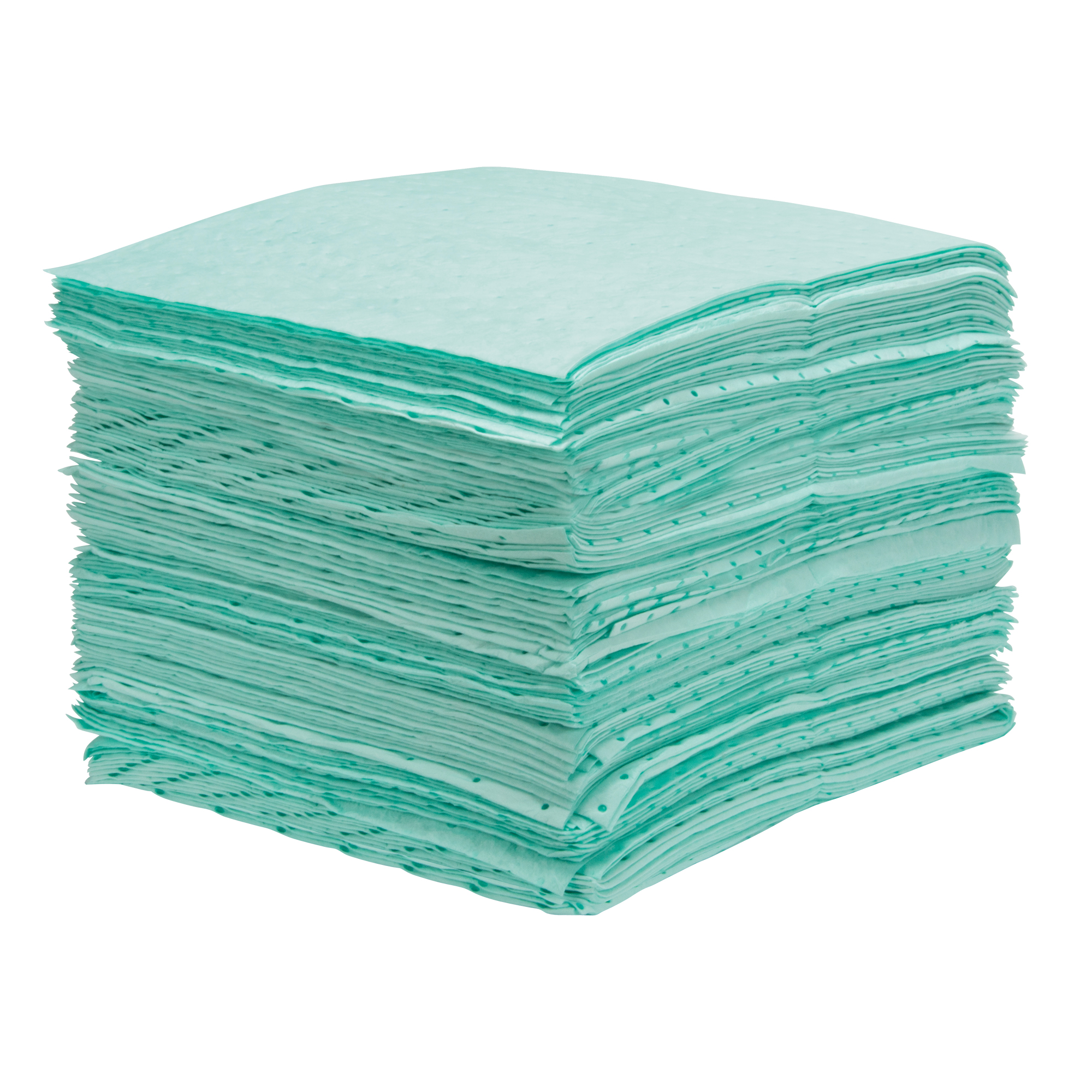 Feuilles absorbantes liées de première qualité, Matières dangereuses, 15" x 18", 25 gal. d'absorption