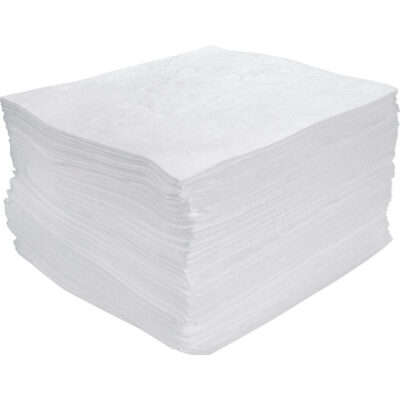 Feuilles absorbantes soufflées de première qualité, Huile seulement, 15" x 17", 30 gal. d'absorption