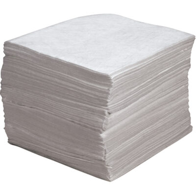 Feuilles absorbantes soufflées de première qualité, Huile seulement, 15" x 17", 30 gal. d'absorption