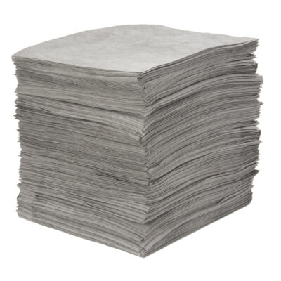 Feuilles absorbantes soufflées de première qualité, Universel, 15" x 18", 25 gal. d'absorption