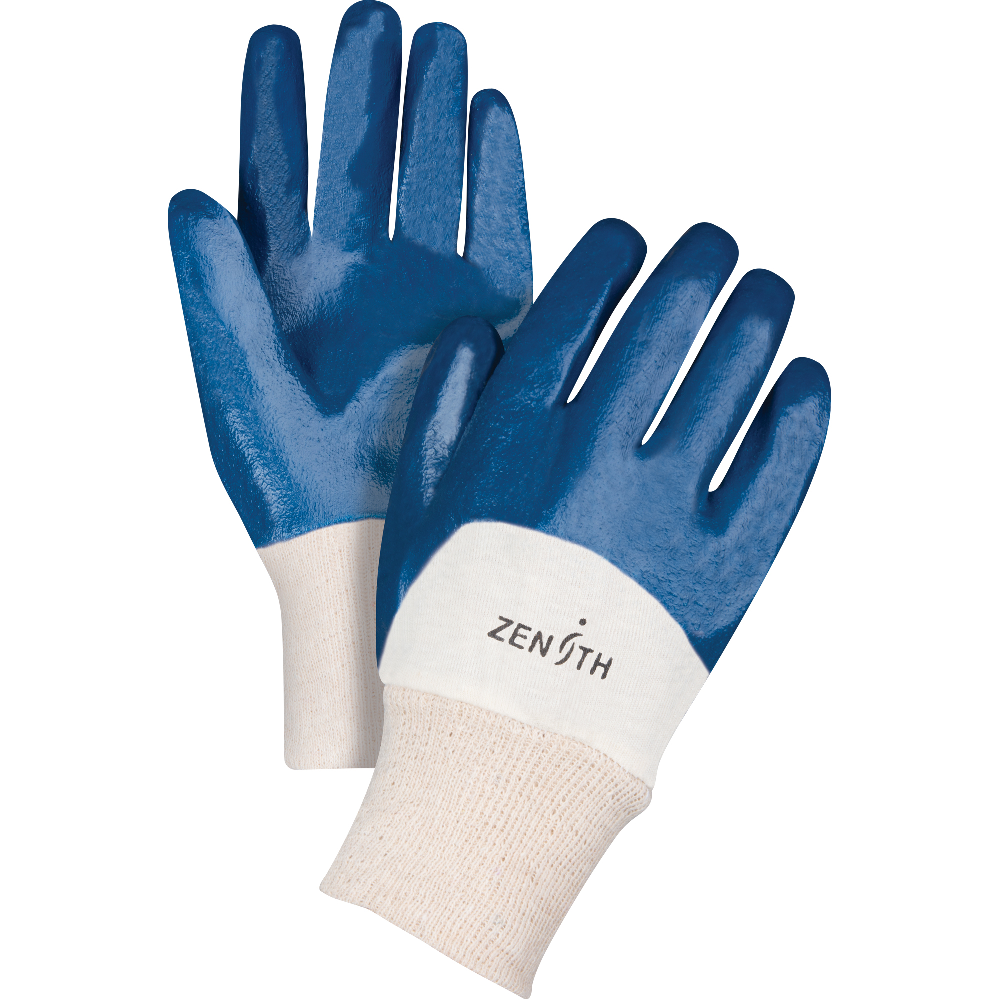 Gants à doublure interlock de poids moyen, 11/2T-Grand, Rêvetement Nitrile, Enveloppe en Coton