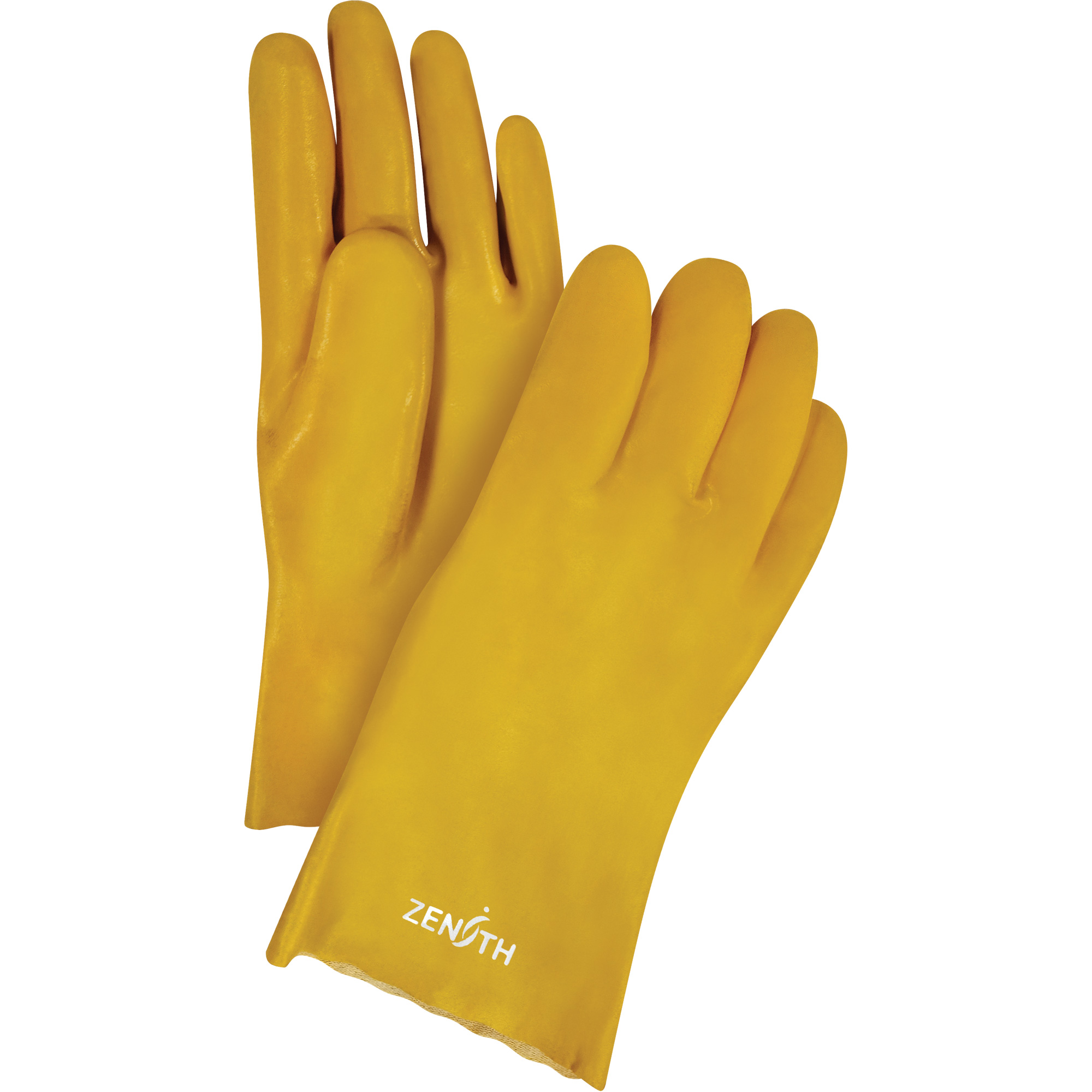 Gants à fini lisse, Taille Grand, 12" lo, PVC, Doublure en Interlock, 47-mil