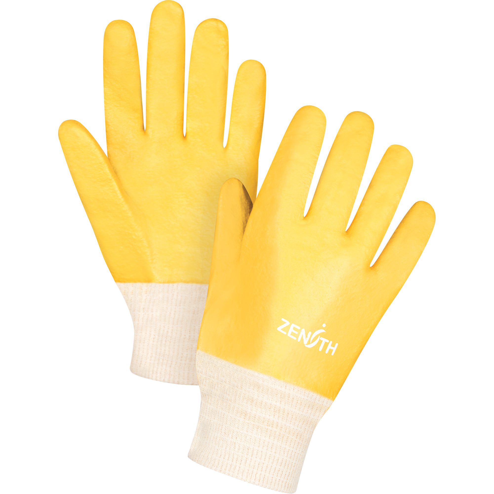 Gants à fini rugueux et résistants aux produits chimiques, Taille 9, 10" lo, PVC, Doublure en Interlock, 47-mil