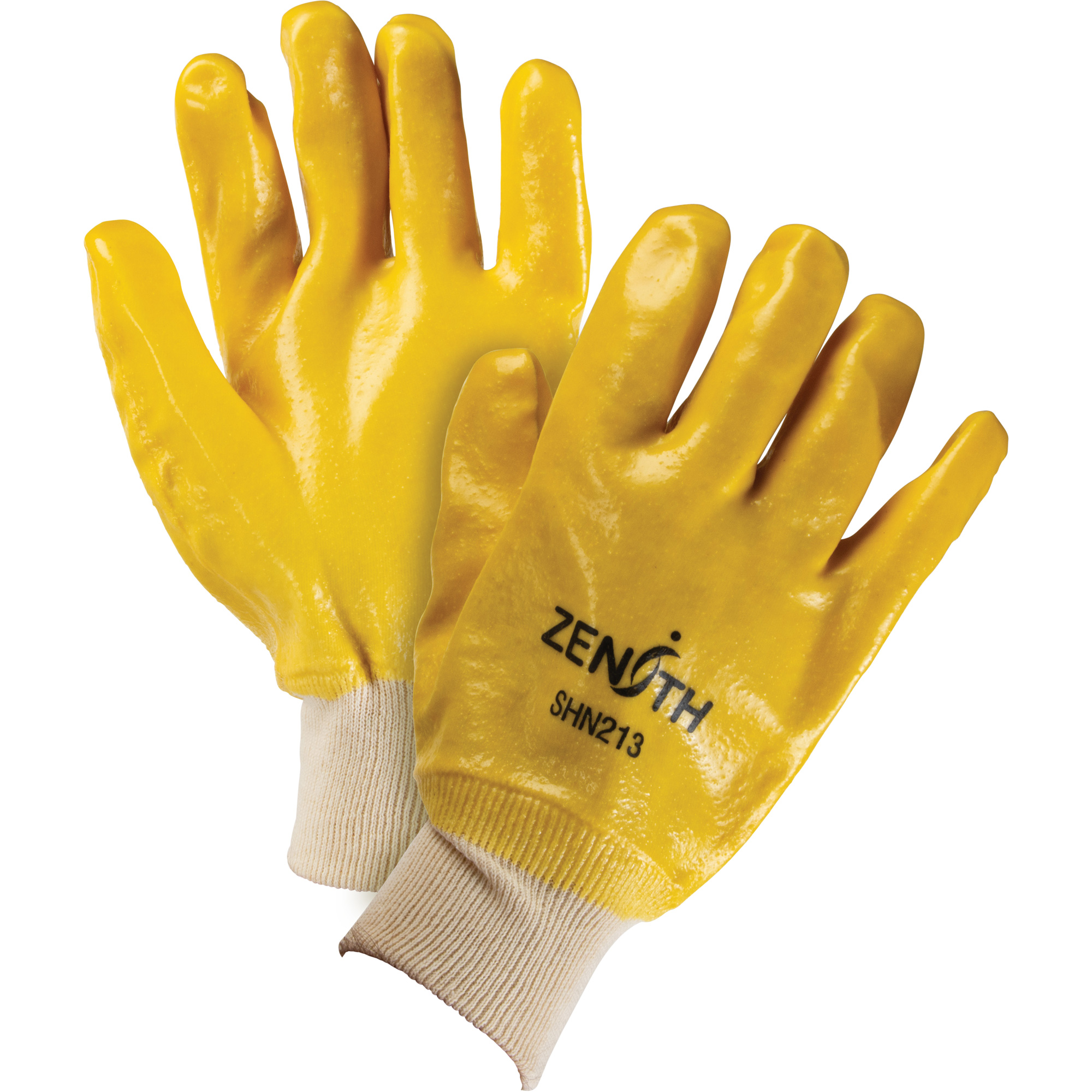 Gants à fini rugueux et résistants aux produits chimiques, Taille 9, 10" lo, PVC, Doublure en Interlock, 47-mil