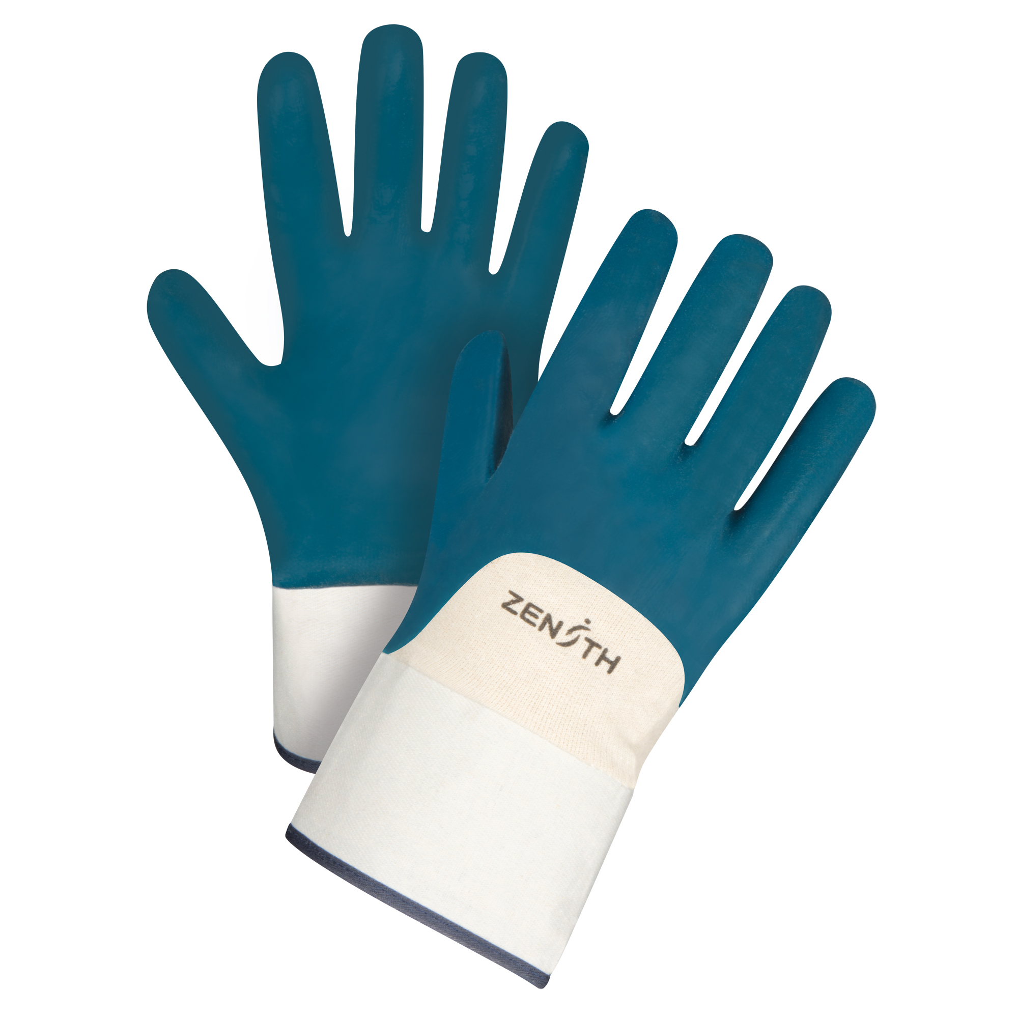 Gants à poignet de sécurité de poids lourd, 11/2T-Grand, Rêvetement Nitrile, Enveloppe en Coton