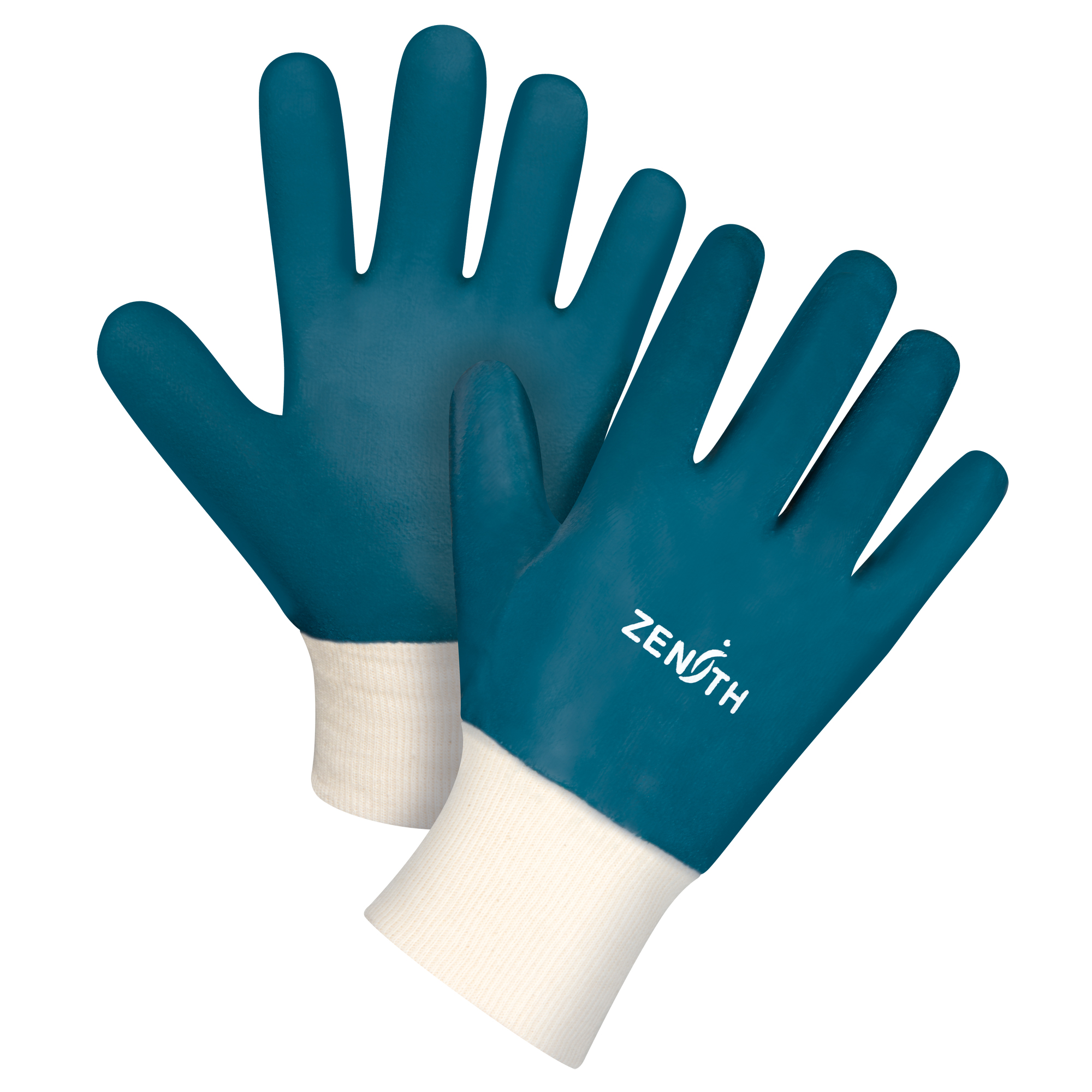 Gants à poignet en tricot de poids lourd, 10/T-Grand, Rêvetement Nitrile, Enveloppe en Coton
