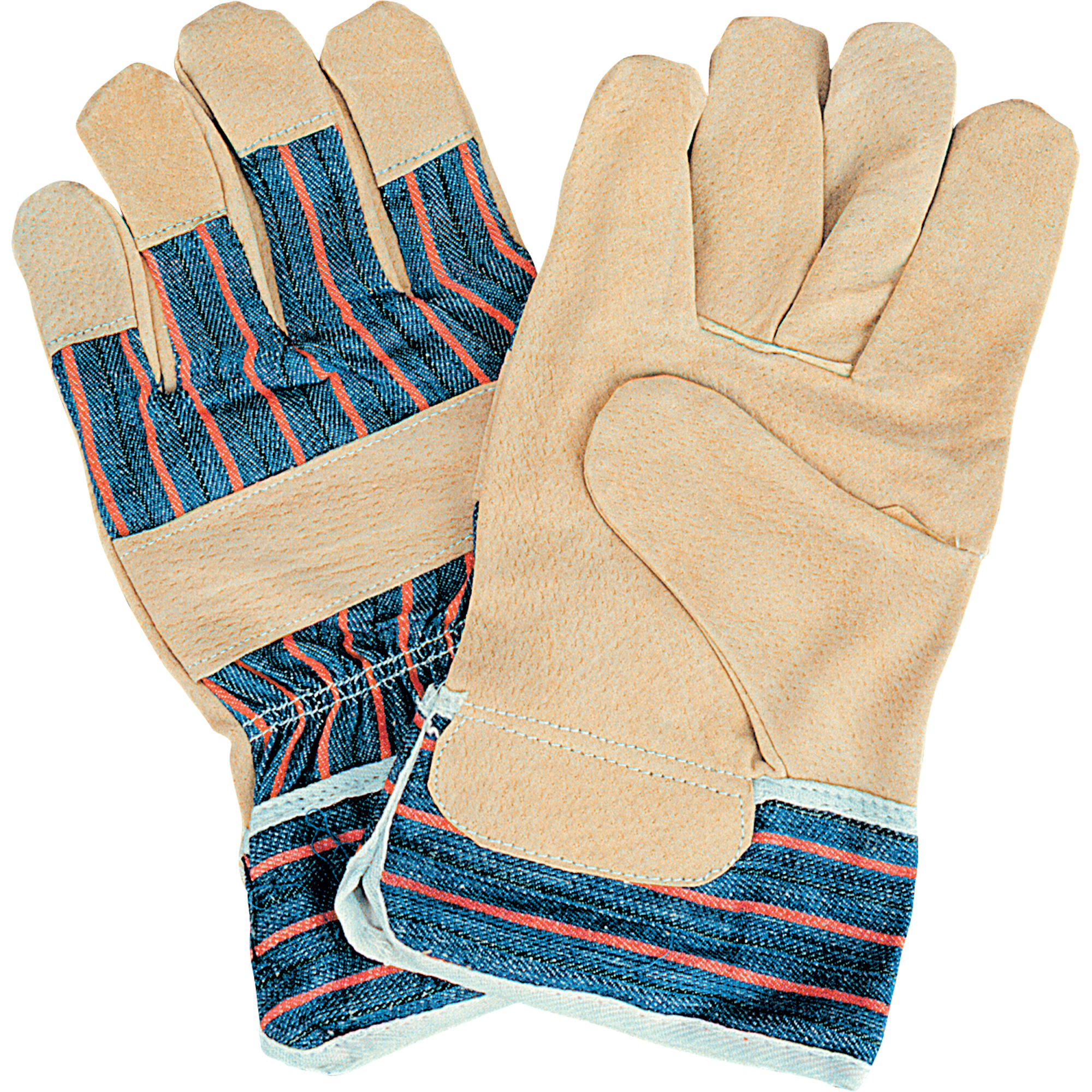 Gants d'ajusteur à confort supérieur, T-Grand, Paume en Cuir de porc refendu, Doublure en Coton