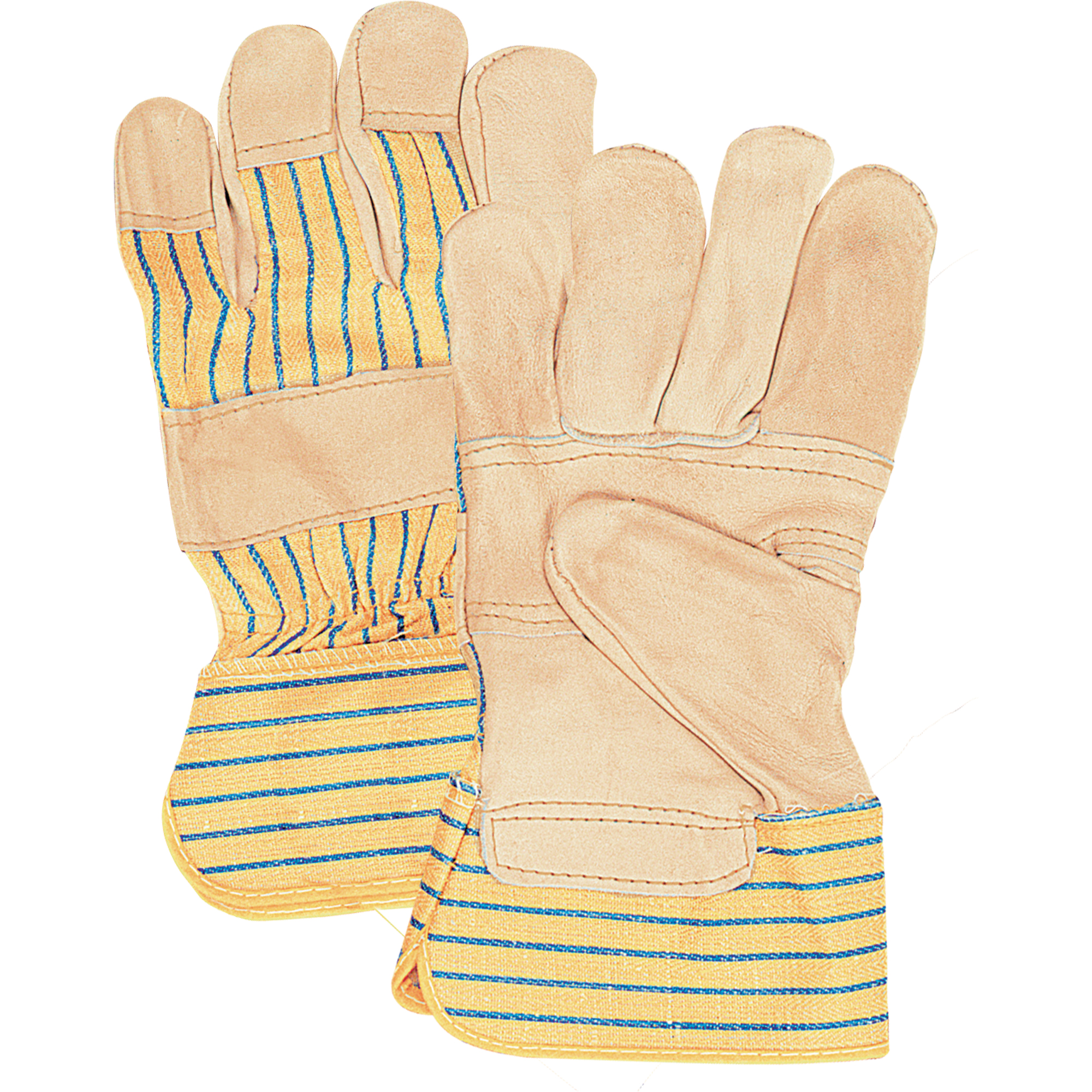 Gants d'ajusteur à paume renforcée de première qualité, T-Grand, Paume en Cuir fleur de vache, Doublure en Coton