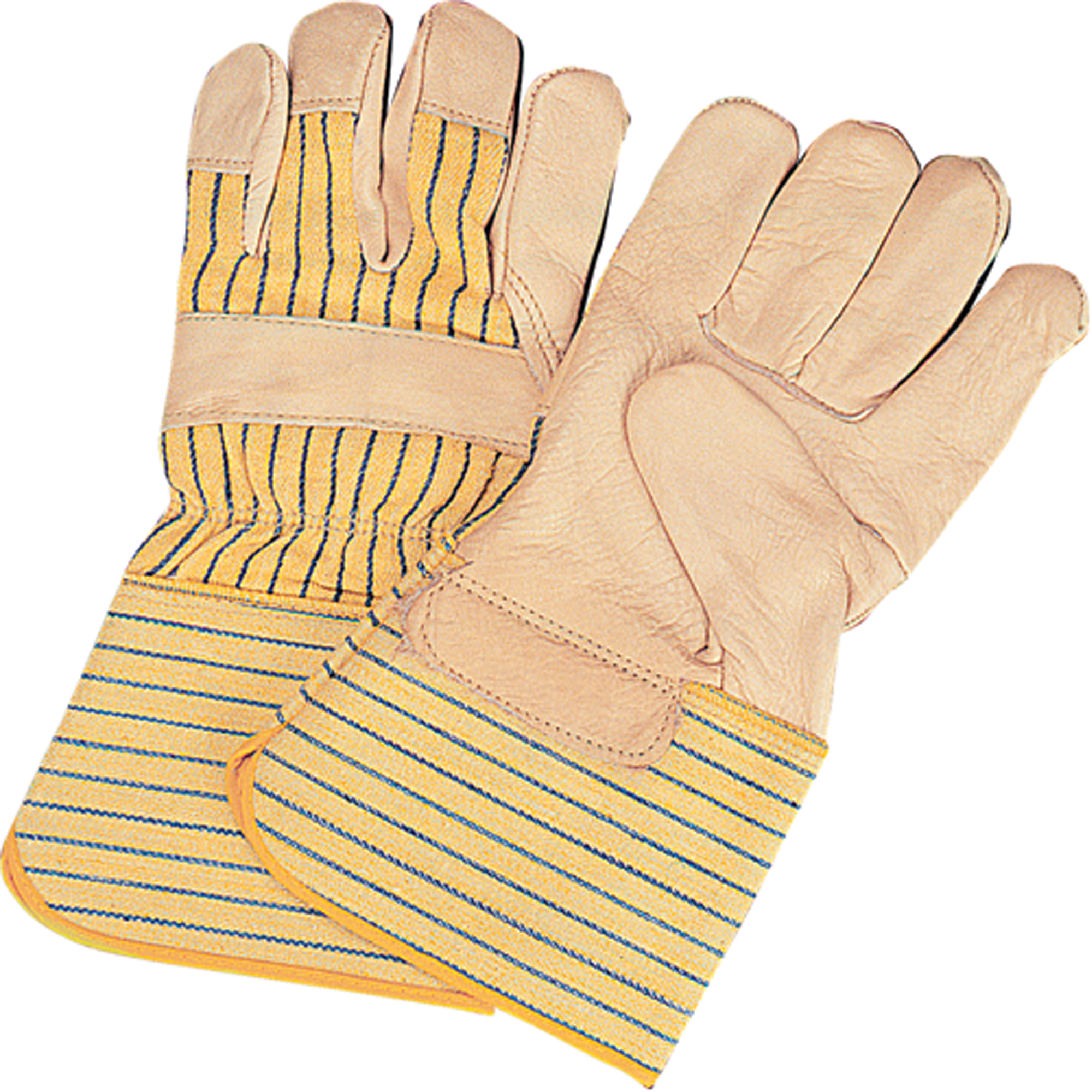 Gants d'ajusteur à paume sèche d'usage standard, Grand, Paume en Cuir fleur de vache, Doublure en Coton