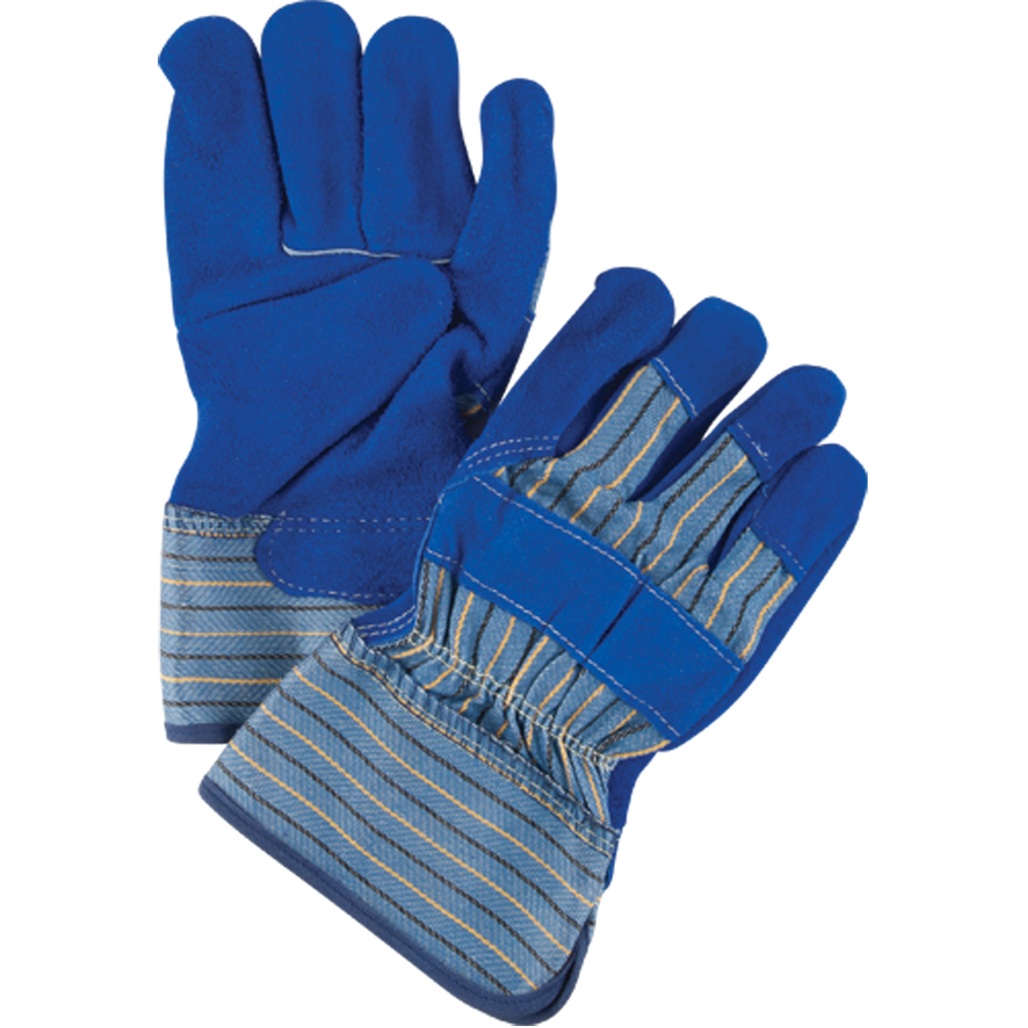 Gants d'ajusteur de première qualité avec coutures en KevlarMD, Grand, Paume en Cuir de vache refendu, Doublure en Coton