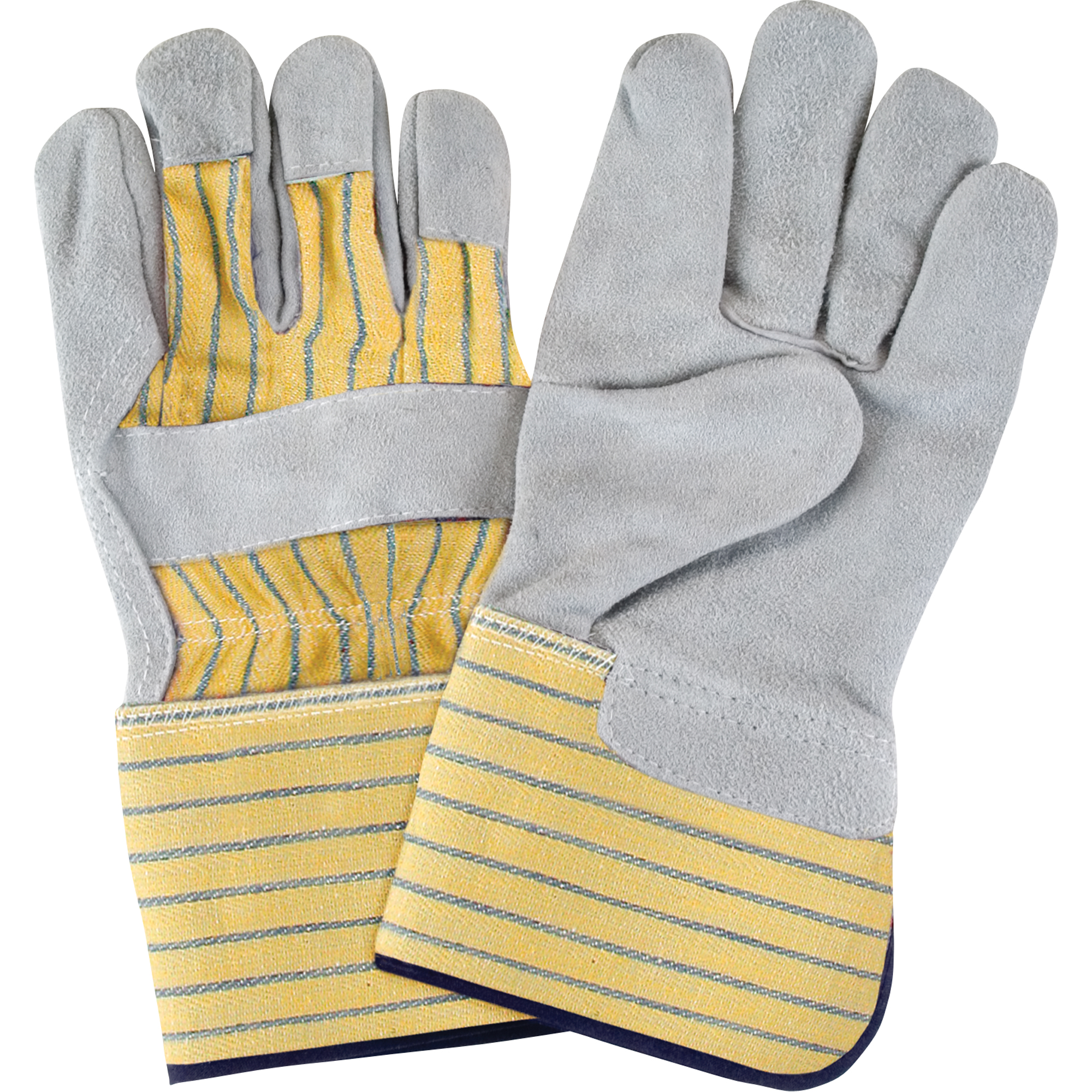 Gants d'ajusteur de première qualité, Grand, Paume en Cuir de vache refendu, Doublure en Coton