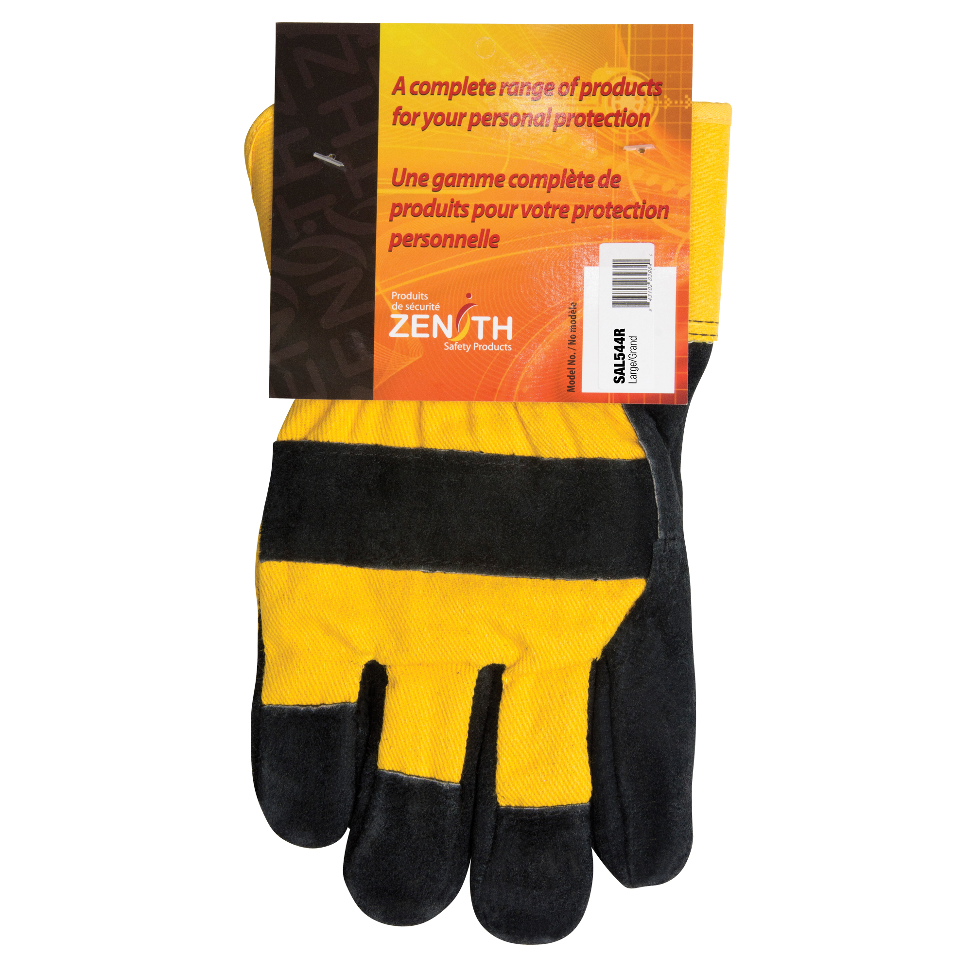 Gants d'ajusteur doublés pour l'hiver à chaleur supérieure, Grand, Paume en Cuir de vache refendu, Doublure en ThinsulateMC