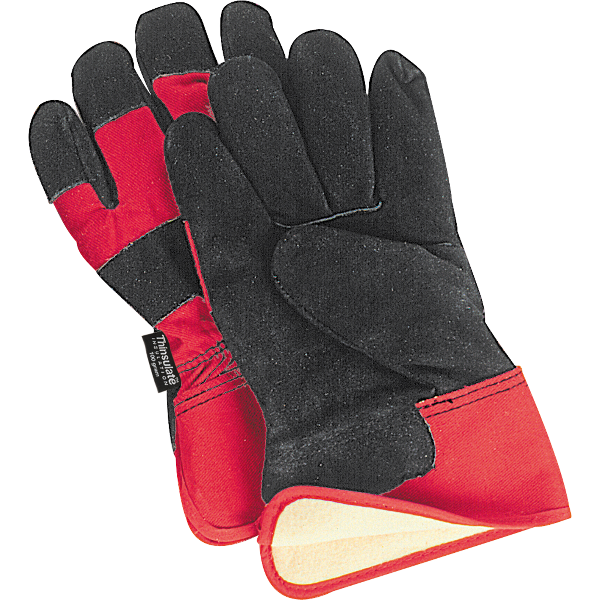 Gants d'ajusteur doublés pour l'hiver à chaleur supérieure, Grand, Paume en Cuir de vache refendu, Doublure en ThinsulateMC