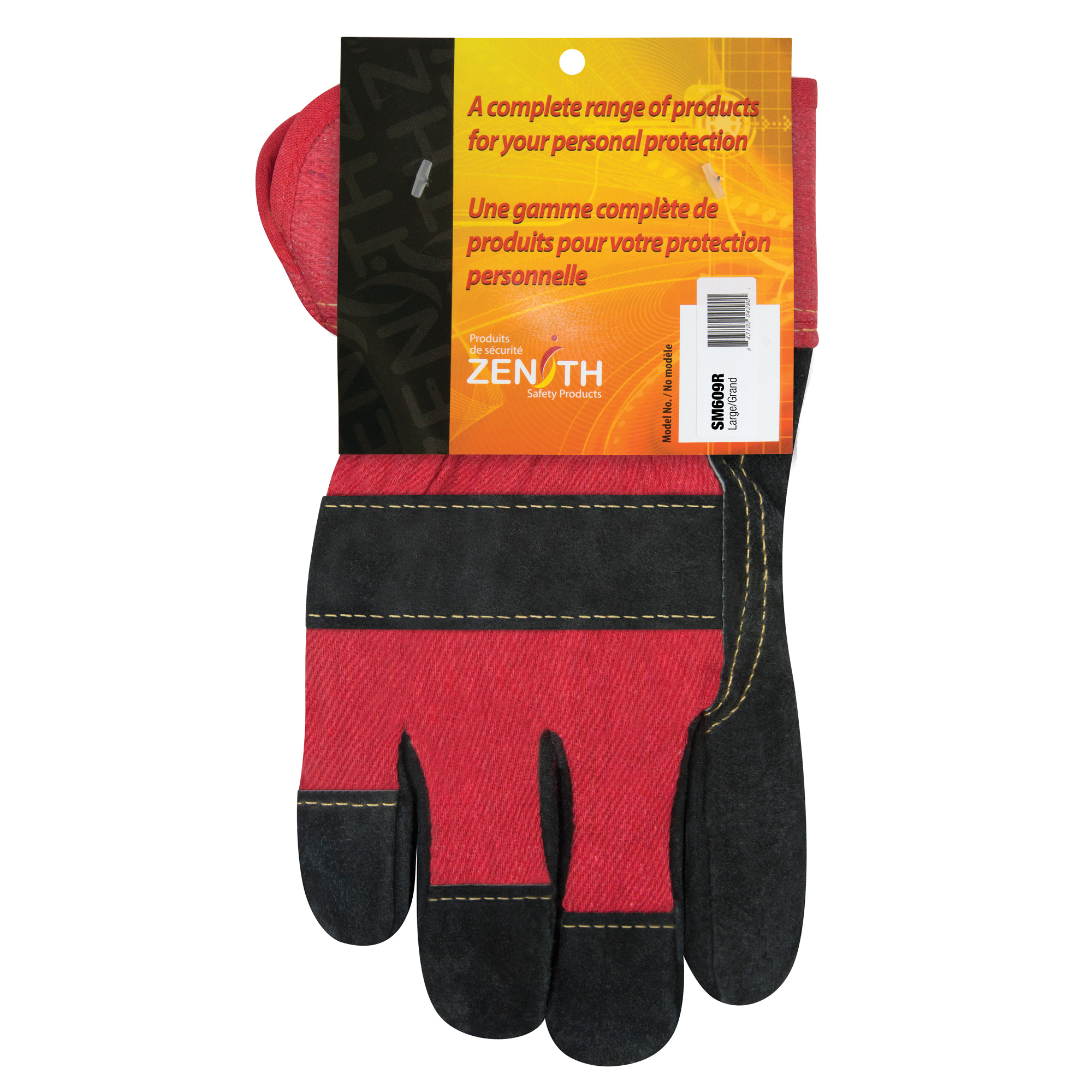 Gants d'ajusteur doublés pour l'hiver à chaleur supérieure, Grand, Paume en Cuir de vache refendu, Doublure en ThinsulateMC