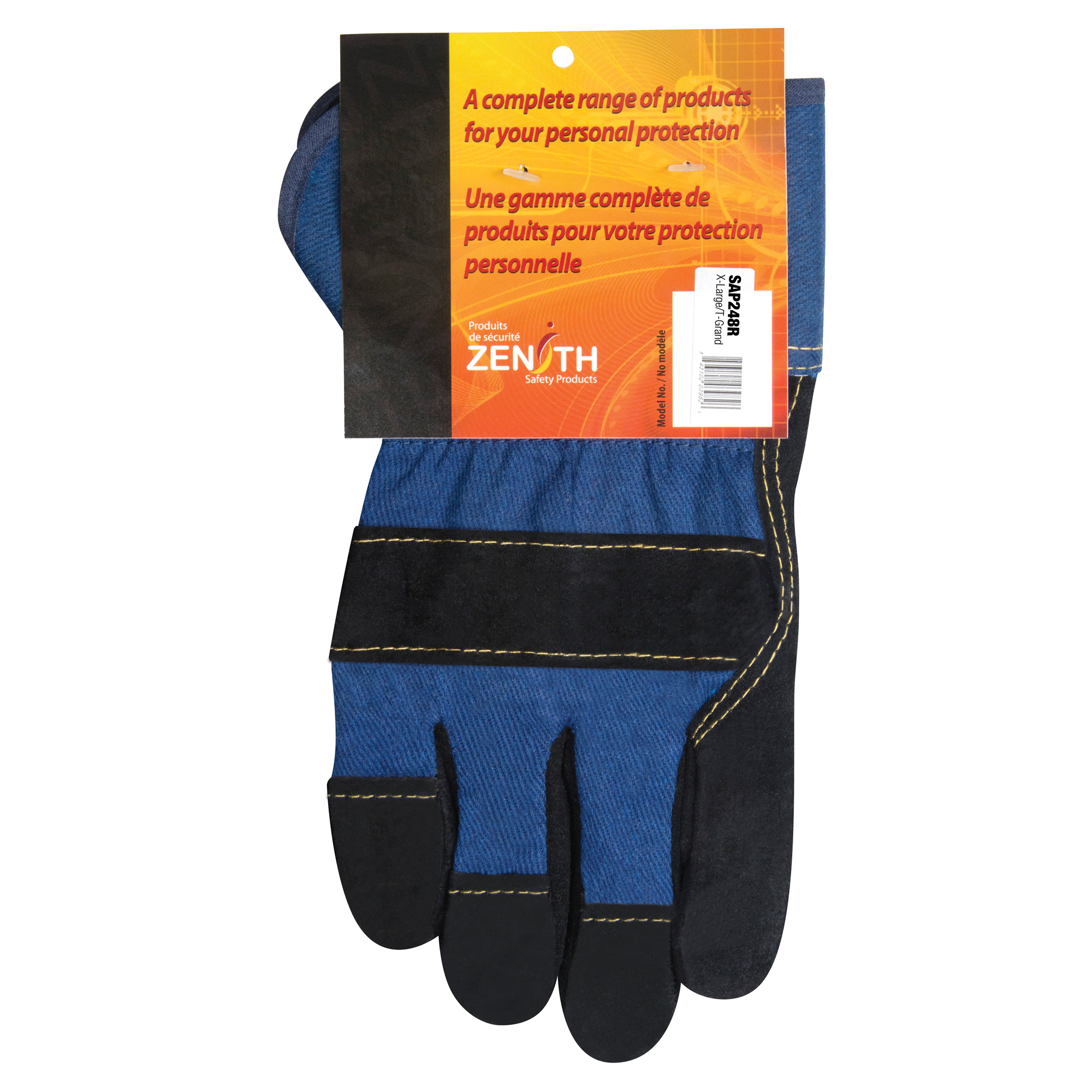 Gants d'ajusteur doublés pour l'hiver à chaleur supérieure, T-Grand, Paume en Cuir de vache refendu, Doublure en ThinsulateMC