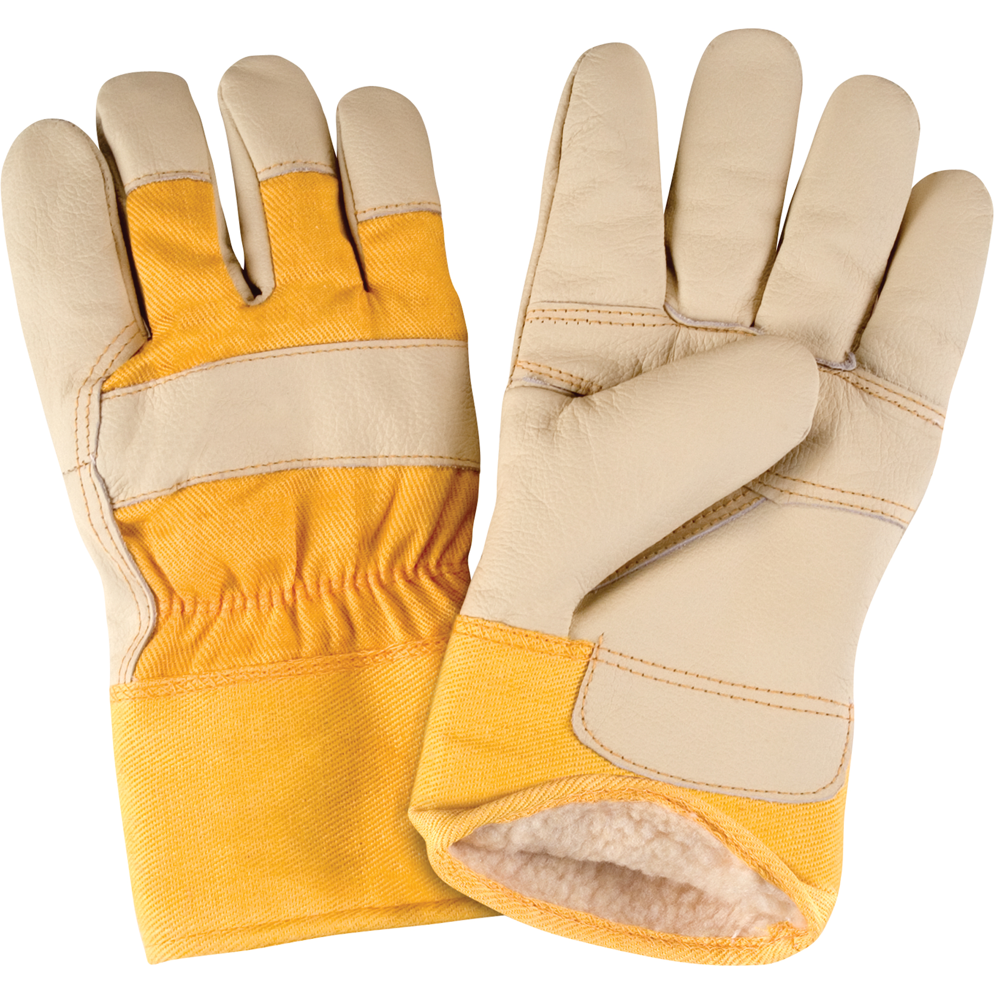 Gants d'ajusteur doublés pour l'hiver d'usage standard, T-Grand, Paume en Cuir fleur de vache, Doublure en Boa