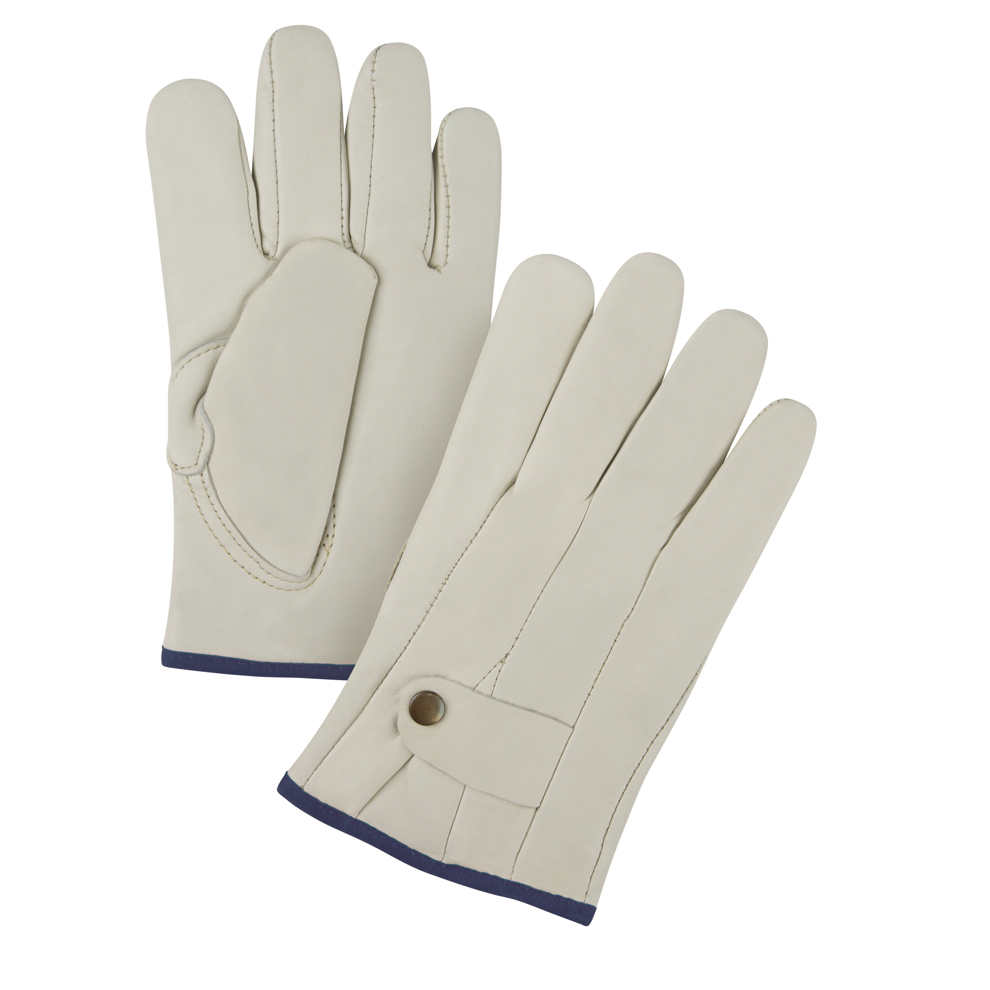Gants de cordeur doublés pour l'hiver de première qualité, T-Grand, Paume Cuir fleur de vache, Doubleure Molleton