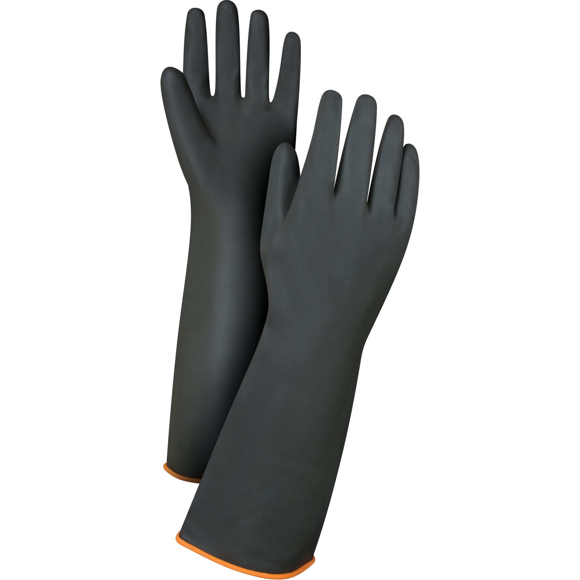 Gants de poids lourd pour la manipulation de produits chimiques, Taille Grand/9, 18" lo, Latex de caoutchouc, 30 mils