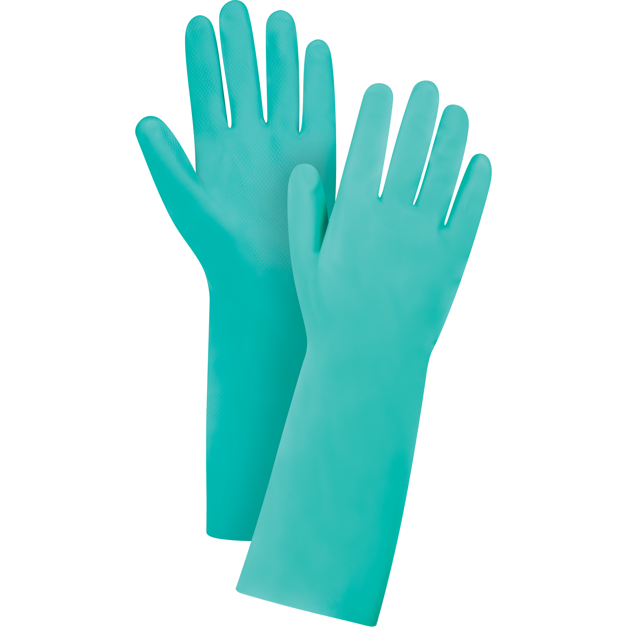 Gants de première qualité à prise en losange résistants aux produits chimiques, Taille T-Grand/10, 15" lo, Nitrile, 22 mils