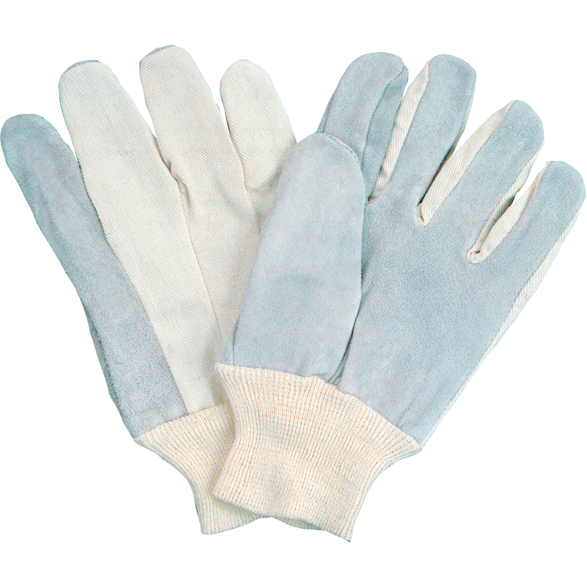 Gants de travail à index complet d'usage standard, Grand, Paume en Cuir de vache refendu