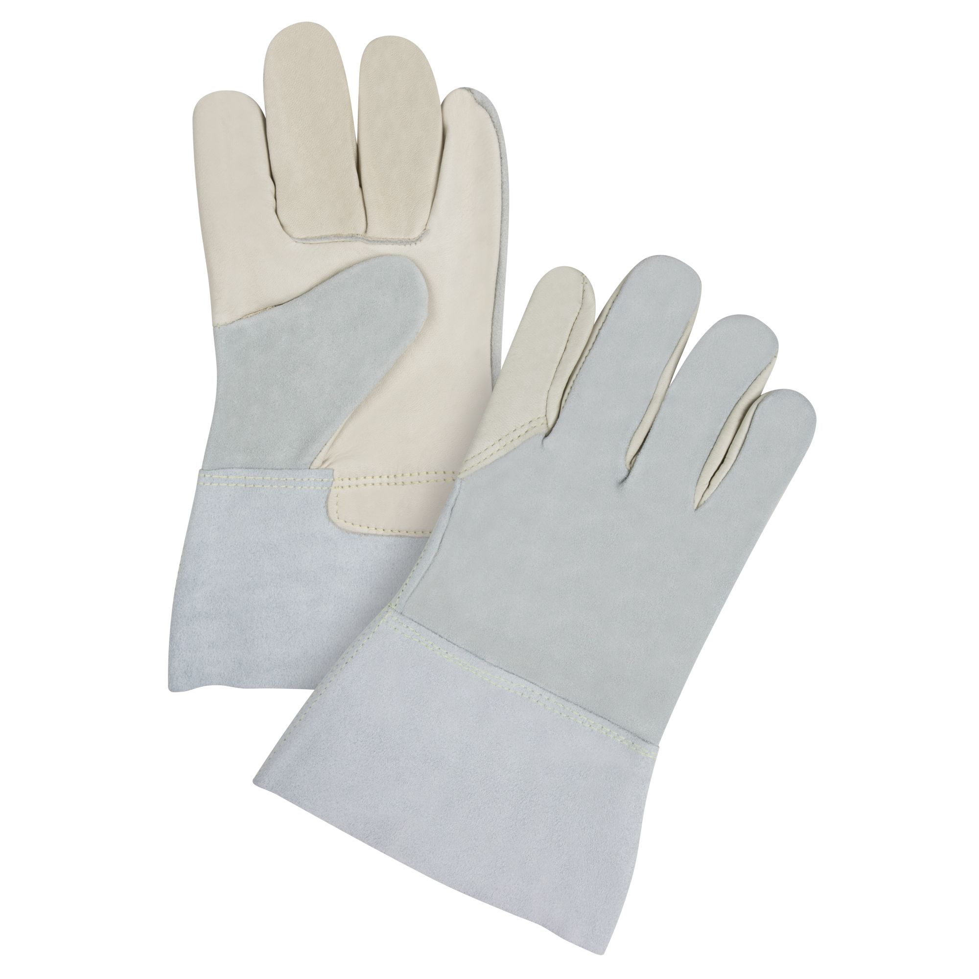 Gants de travail de première qualité à dos refendu, Grand, Paume en Cuir fleur de vache