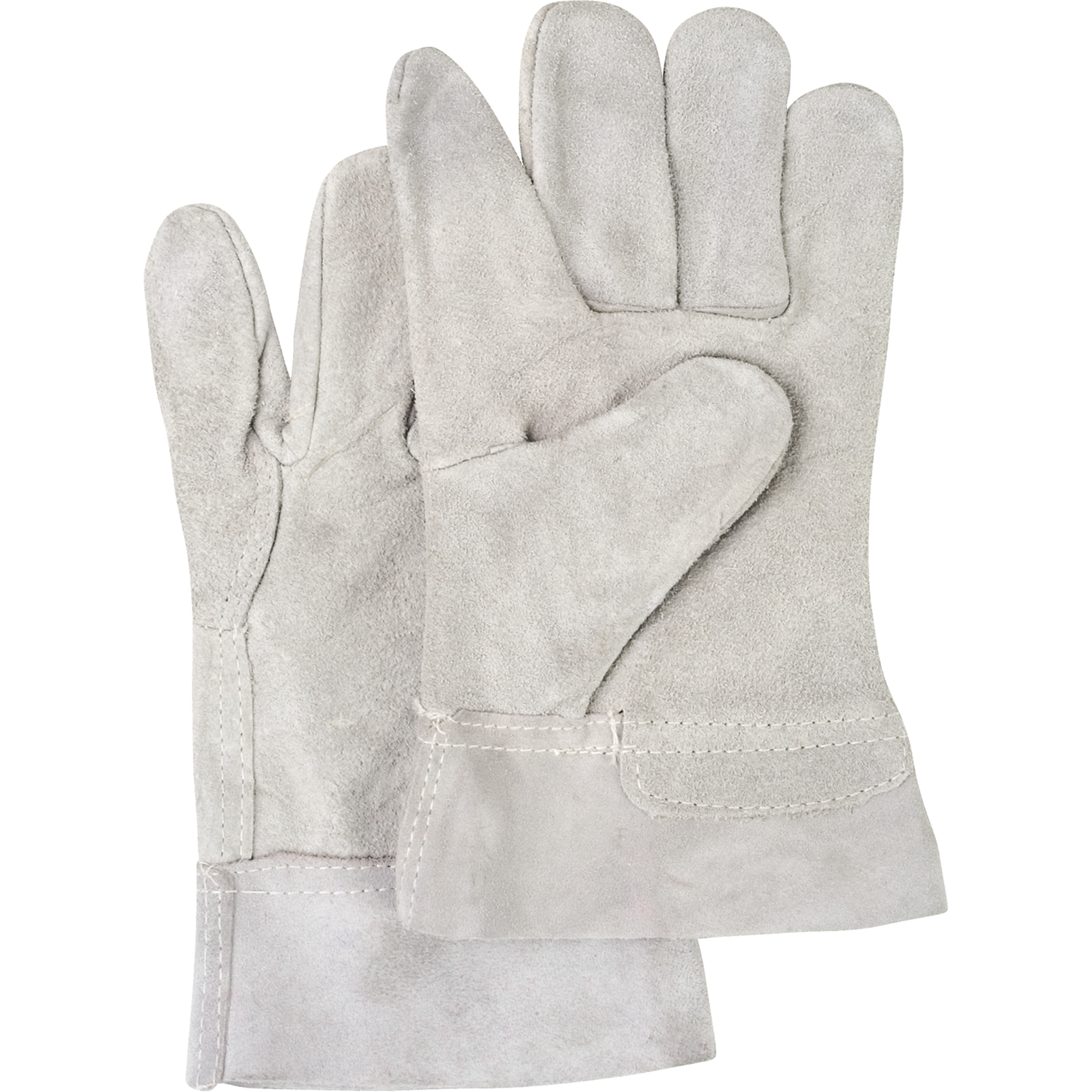Gants de travail d'usage standard, Grand, Paume en Cuir de vache refendu