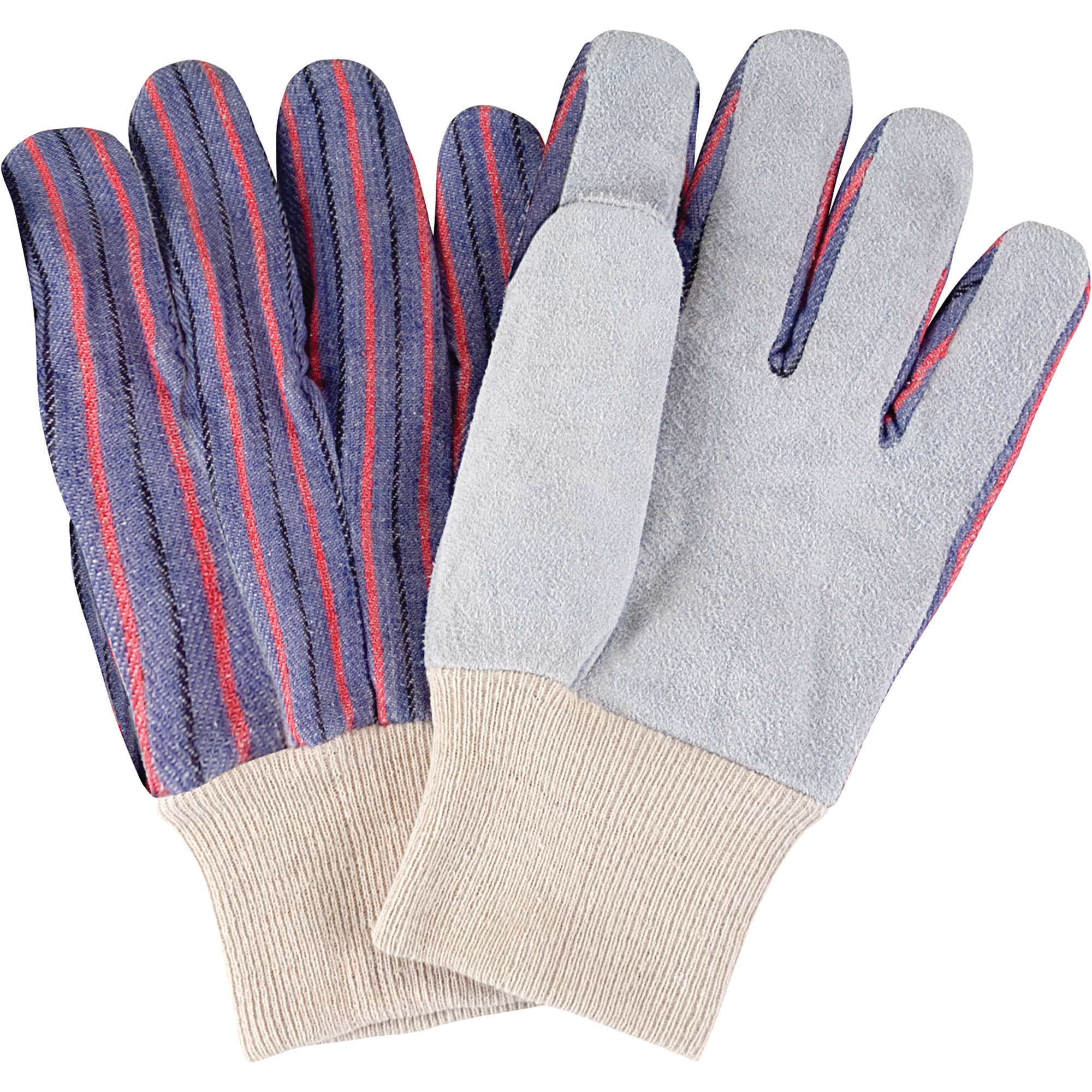 Gants de travail d'usage standard, Grand, Paume en Cuir de vache refendu