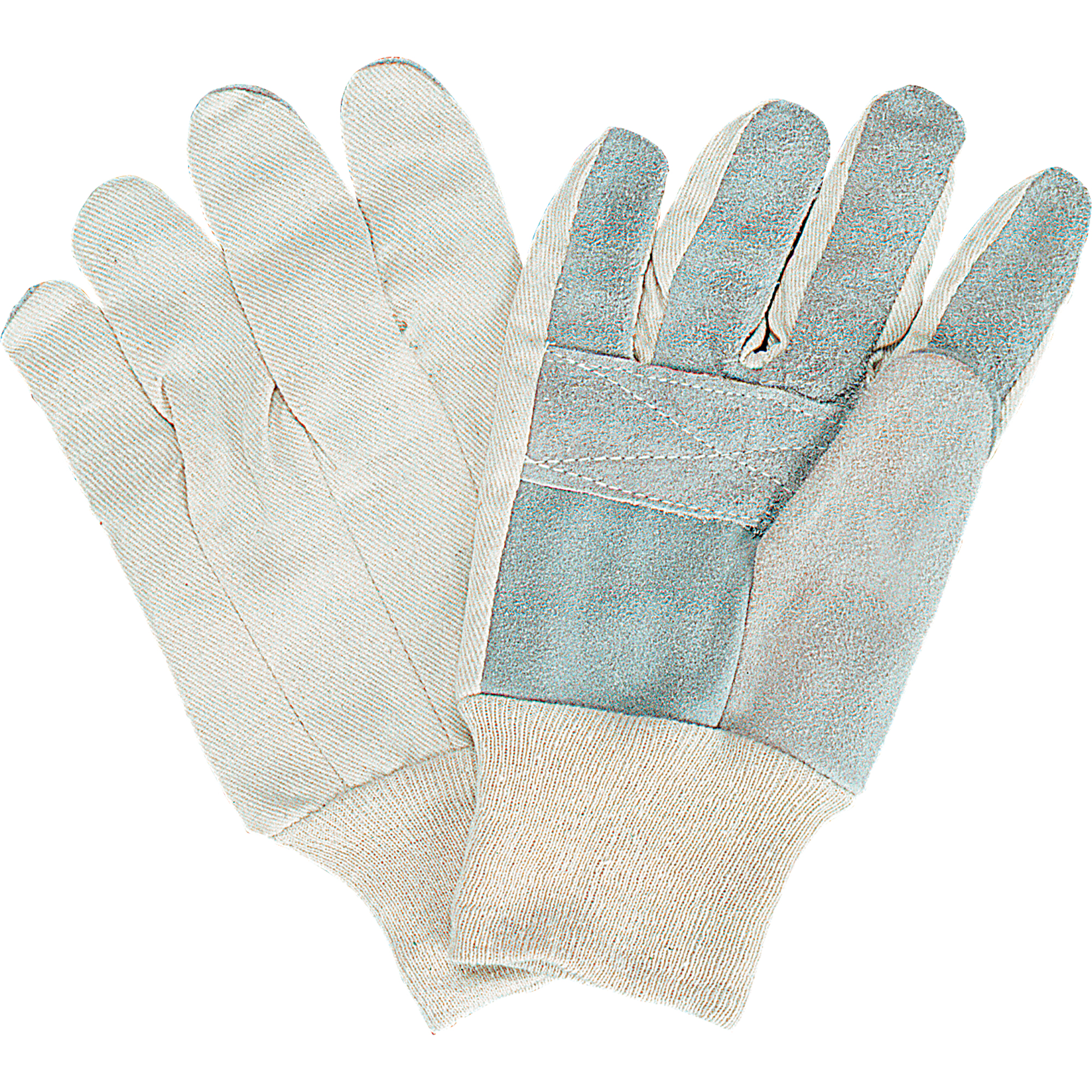 Gants de travail d'usage standard, Grand, Paume en Cuir de vache refendu