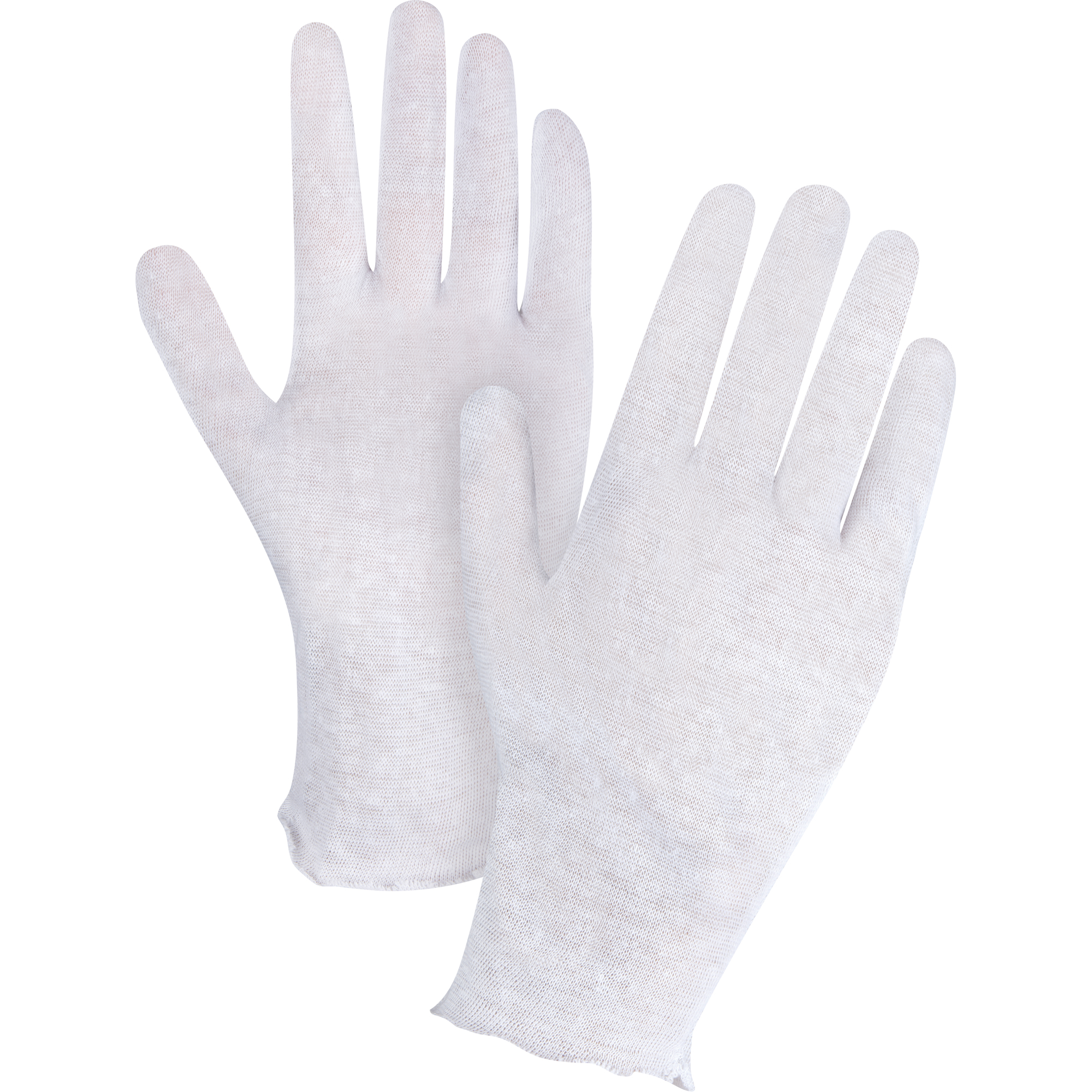 Gants d'inspection légers, Poly/coton, Poignet Non ourlé, Hommes