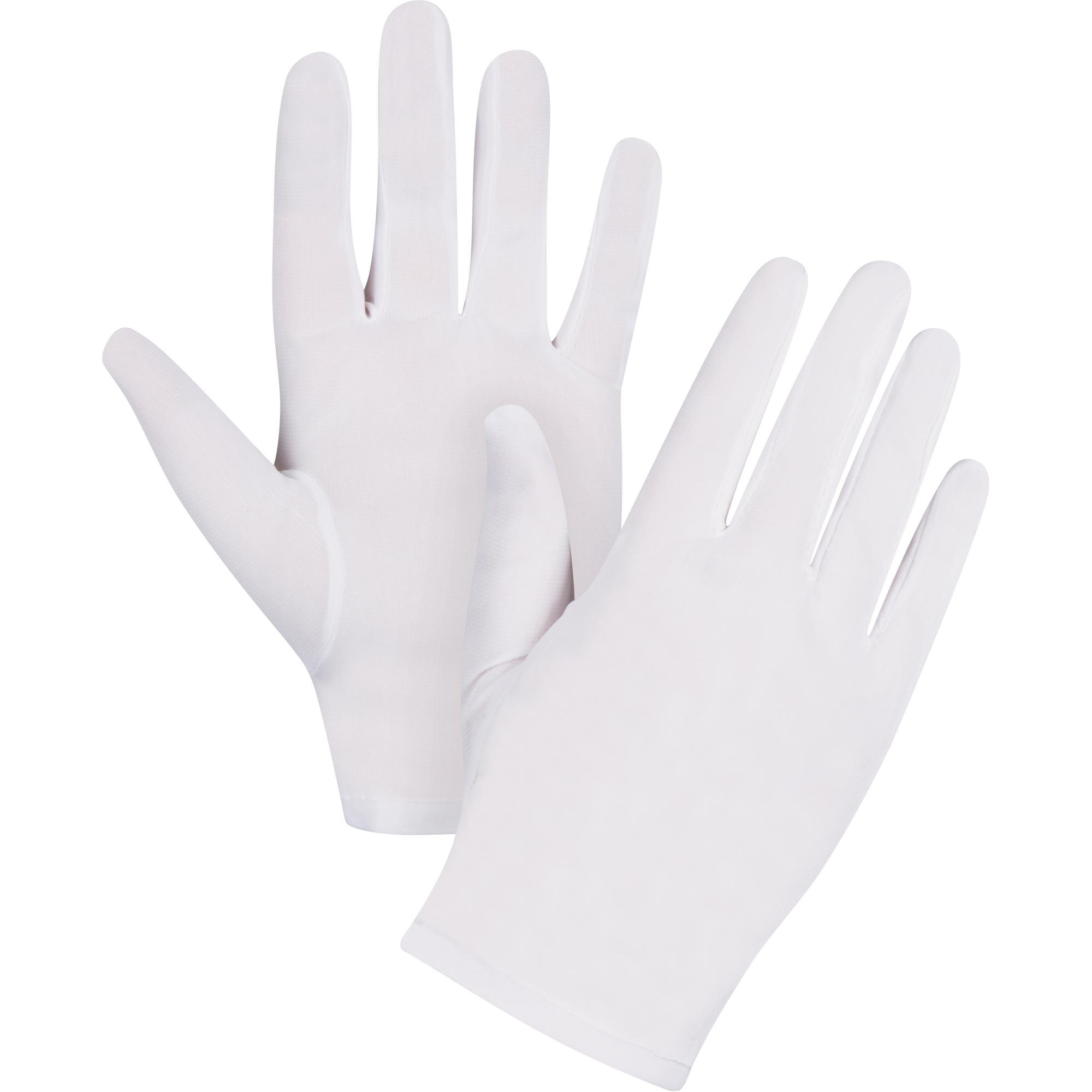 Gants d'inspection peu pelucheux, Nylon, Poignet À ourlet, Dames