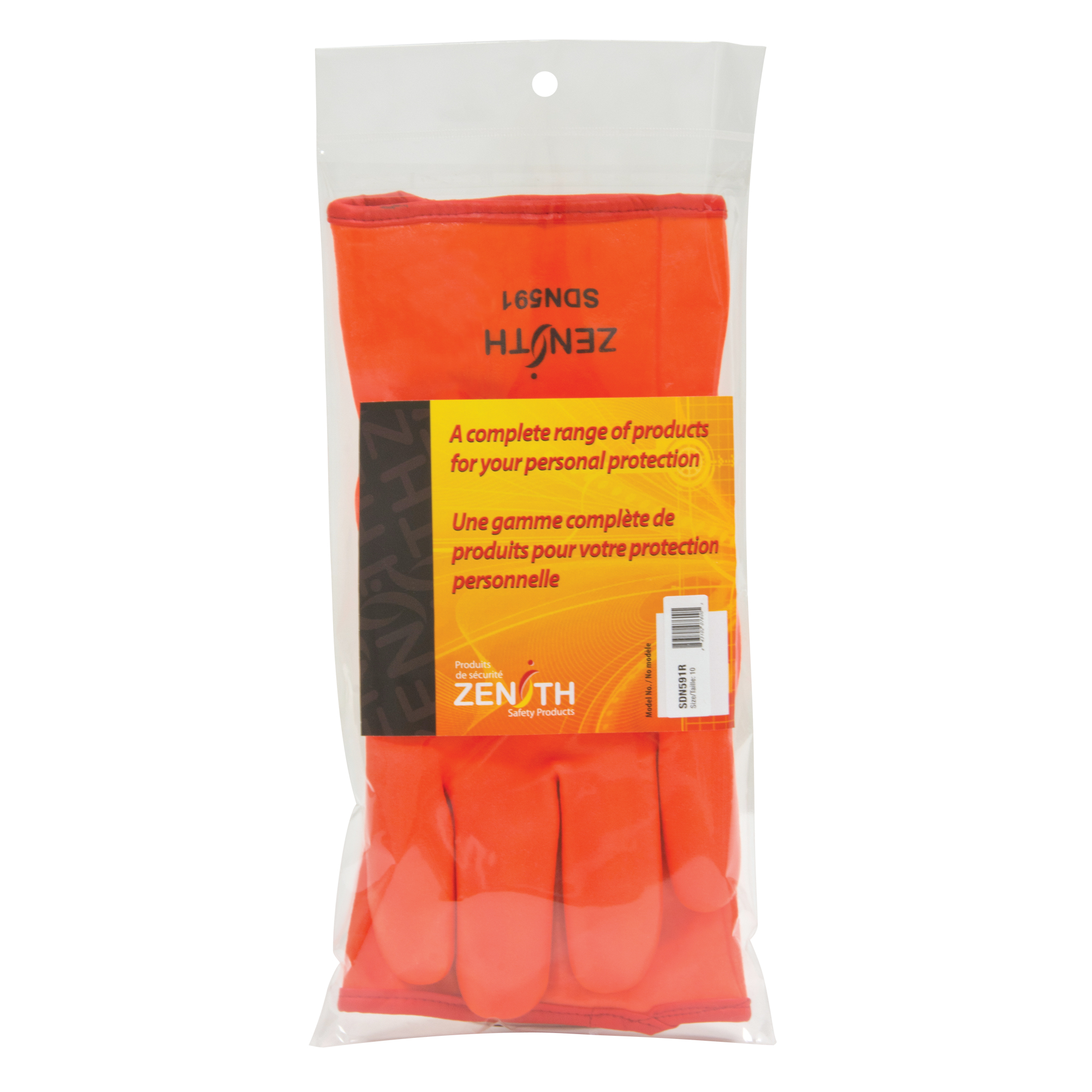 Gants doublés pour l'hiver résistants aux produits chimiques, Taille 9, 12" lo, PVC, Doublure en Molleton de mousse, Poids lourd