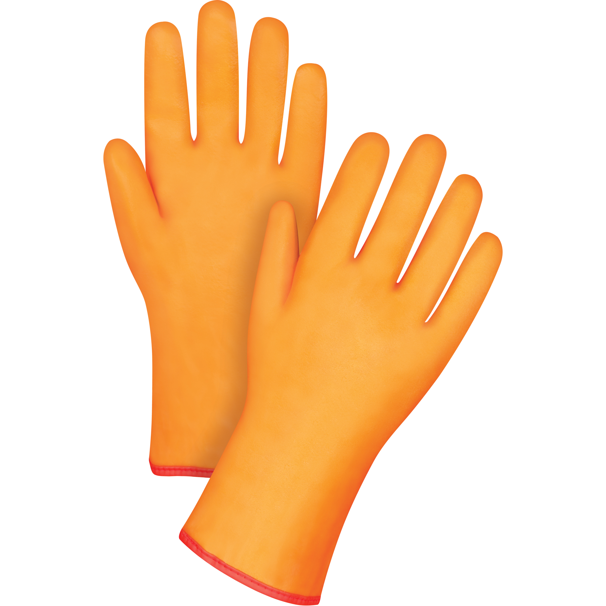 Gants doublés pour l'hiver résistants aux produits chimiques, Taille Grand/9, 12" lo, PVC, Doublure en Molleton de mousse, Gant de calibre hiver