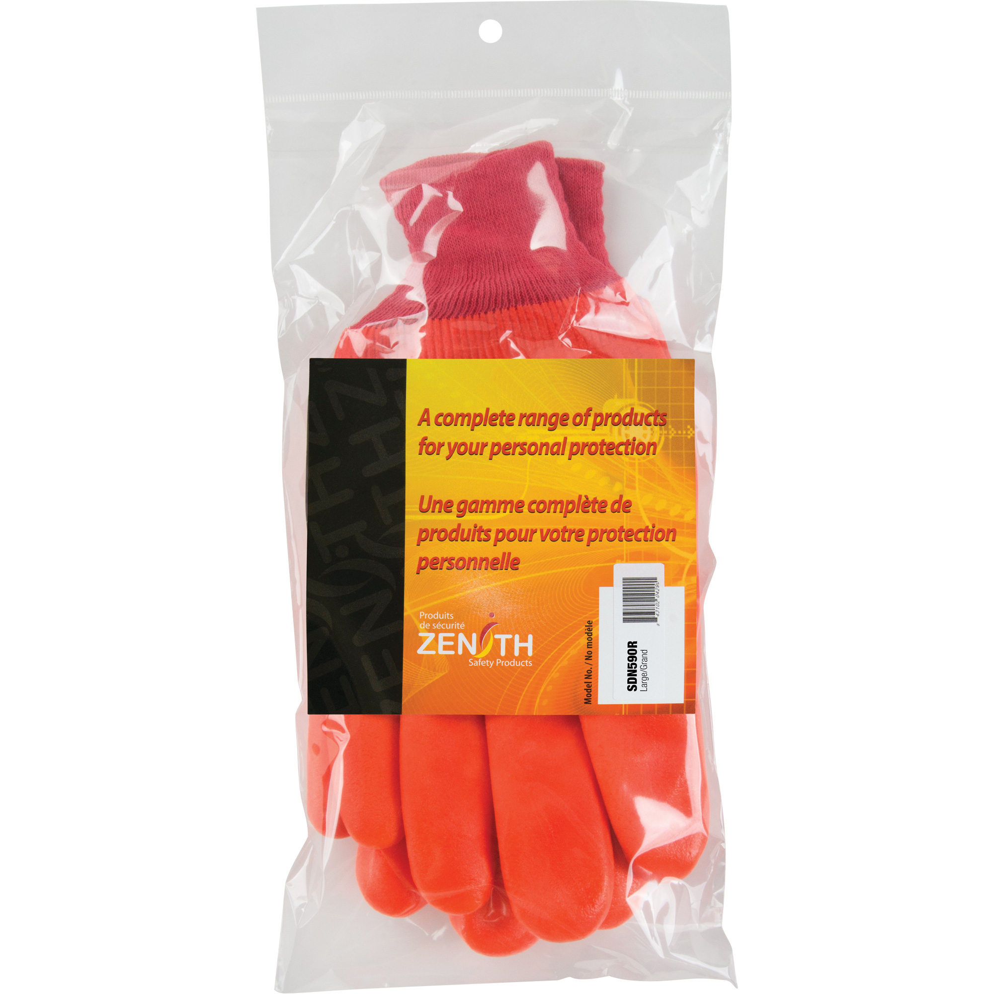 Gants doublés pour l'hiver, Taille 9, 12" lo, PVC, Doublure en Molleton de mousse, Poids lourd