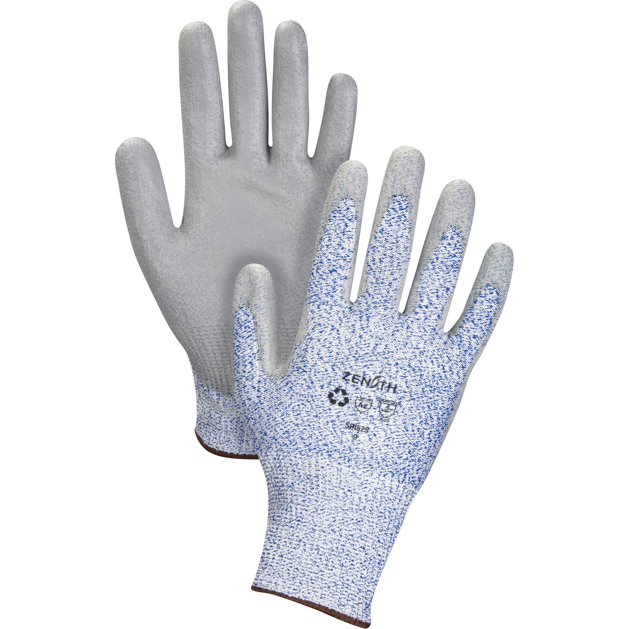 Gants élastiques écologiques résistants à la coupe, Taille 9, Calibre 13, Revêtement Polyuréthane, Enveloppe en PEHP/rPET, ASTM ANSI niveau A2