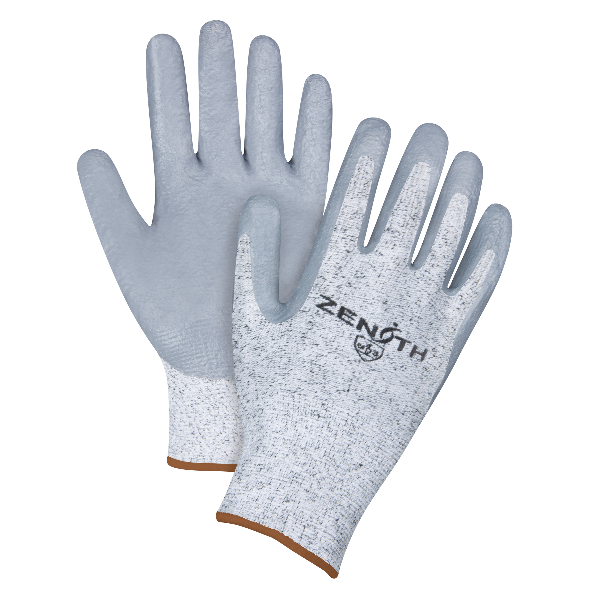 Gants élastiques sans coutures résistants à la coupe, Taille Grand/9, Calibre 13, Revêtement Nitrile, Enveloppe en PEHP, ANSI/ISEA 105 niveau 2/EN 388 niveau 3