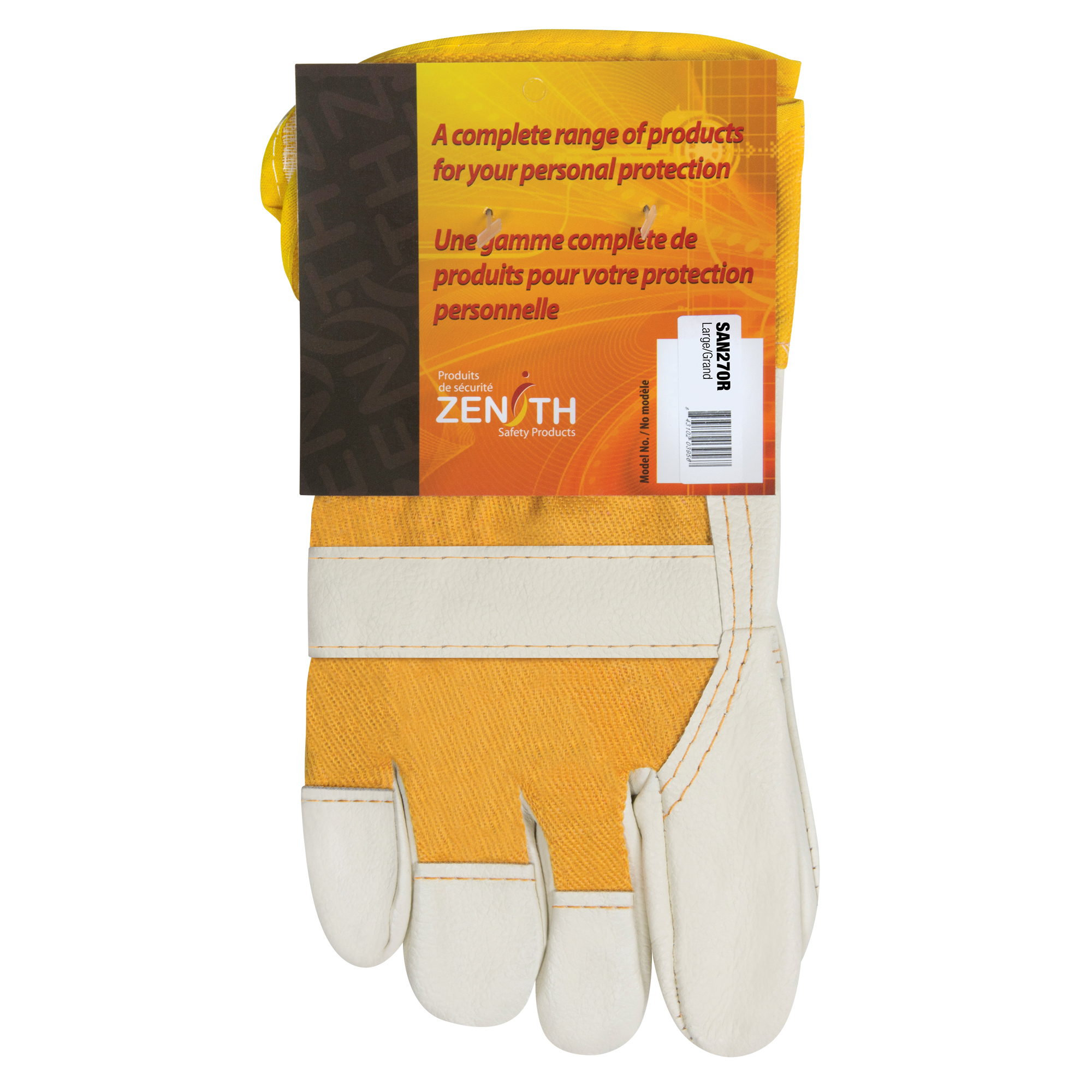 Gants en cuir de mobilier, Grand, Paume en Cuir fleur de vache, Doublure en Coton